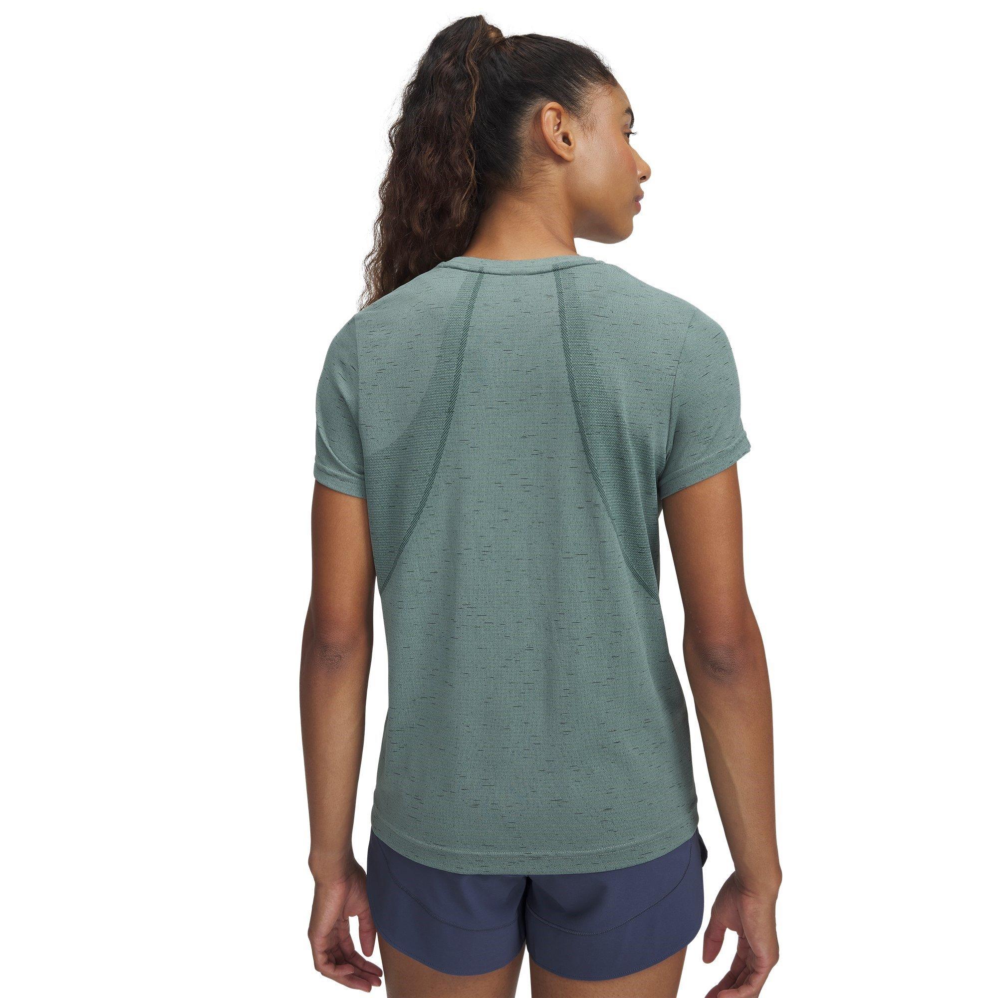 Grøn/Hvid - Under Armour - Women's Vanish Seamless Short-Sleeve Performance Gym Top - 2