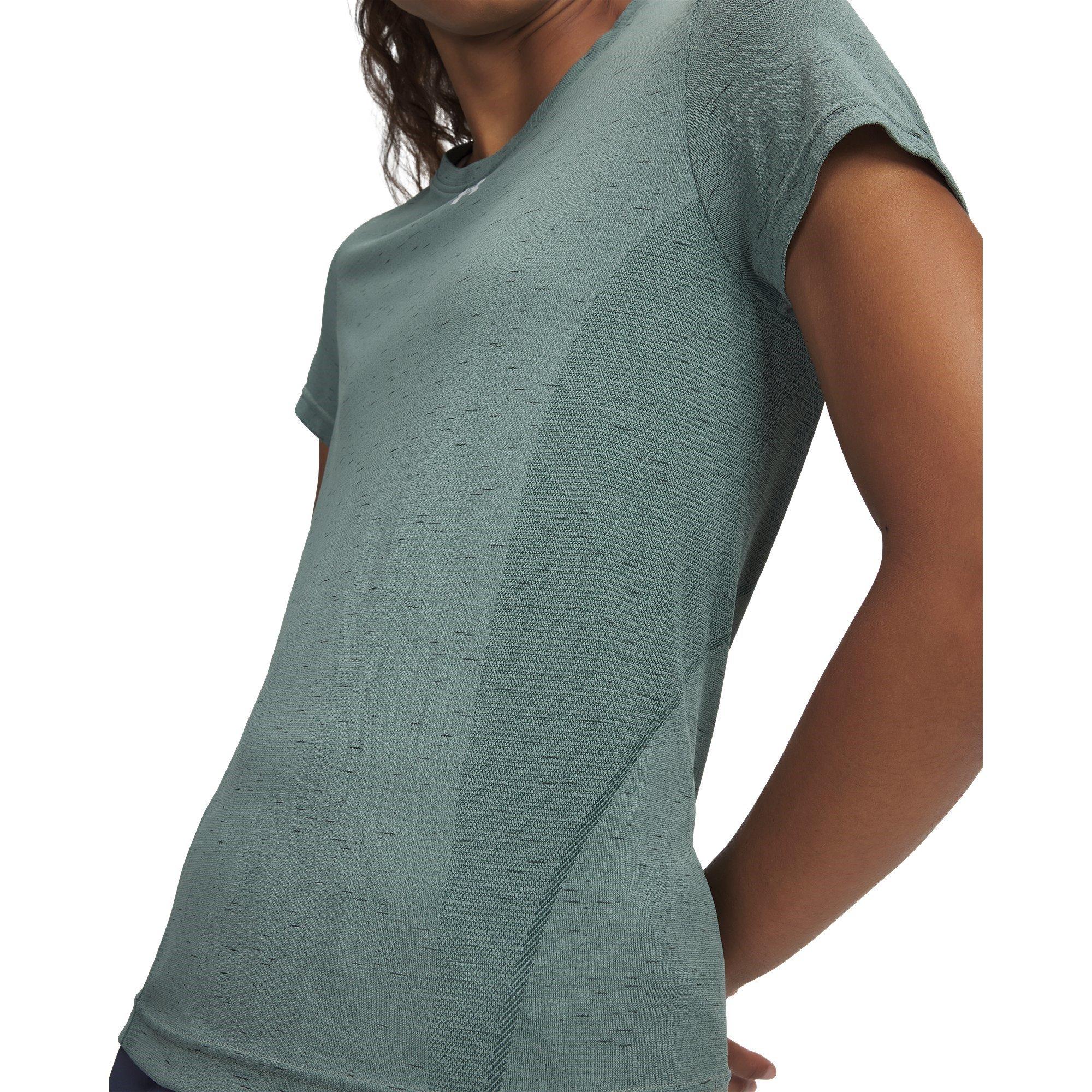 Grøn/Hvid - Under Armour - Women's Vanish Seamless Short-Sleeve Performance Gym Top - 3