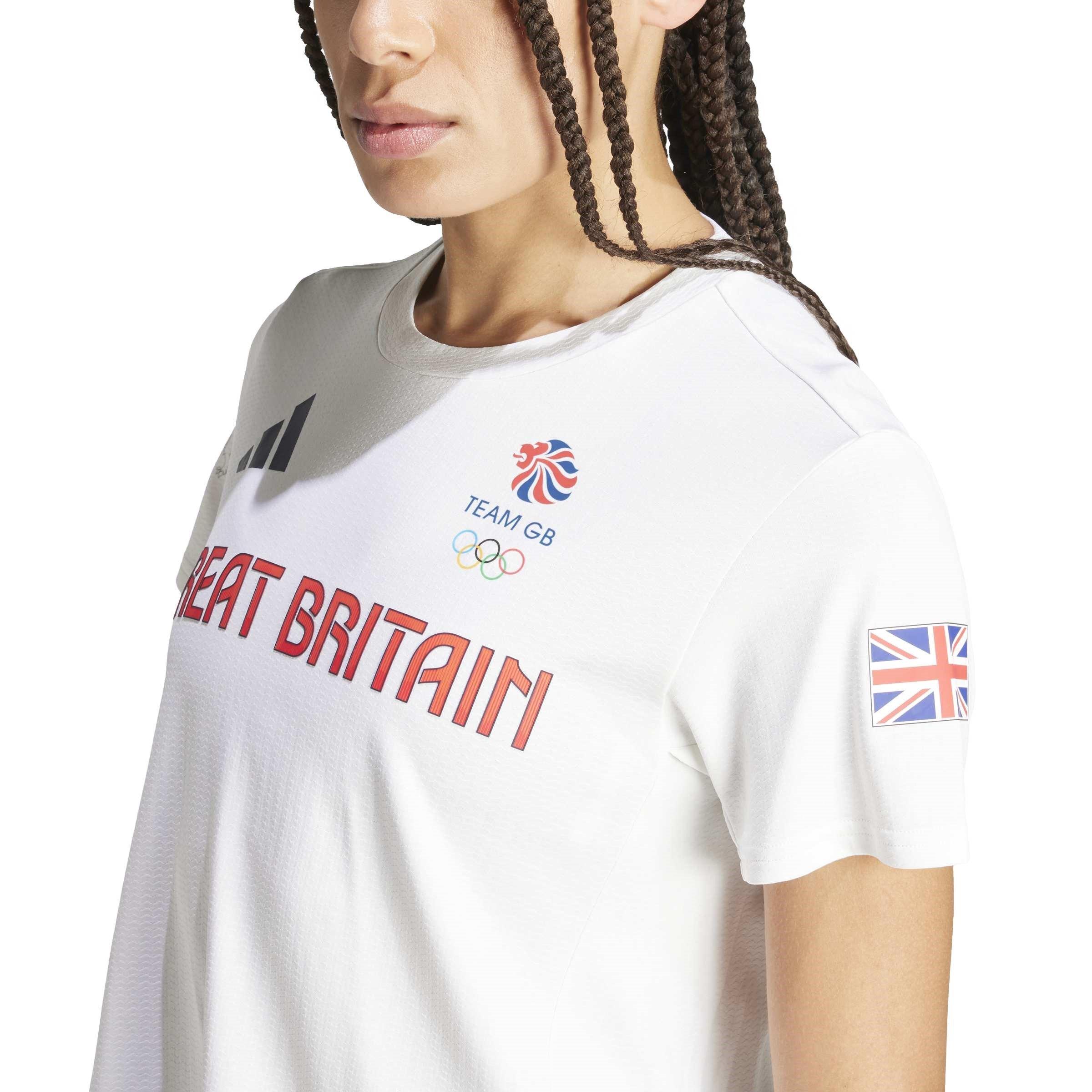 Branco - adidas - Team Gb Hr Teew Gym Top Womens - 5