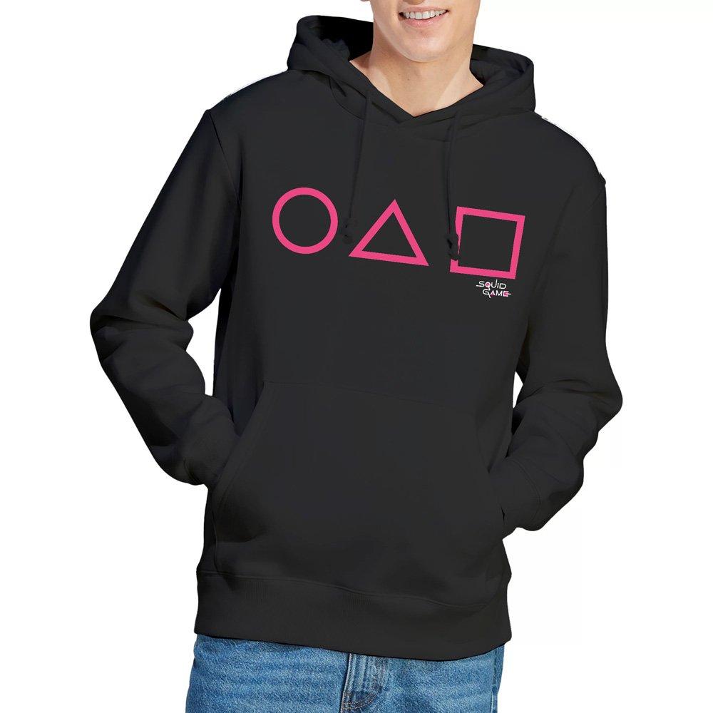 Black - Squid Game - Squid Game Main Icons Pink Hoodie Black - 1