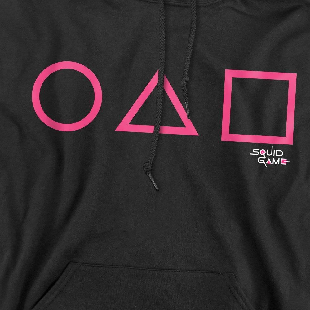 Black - Squid Game - Squid Game Main Icons Pink Hoodie Black - 2