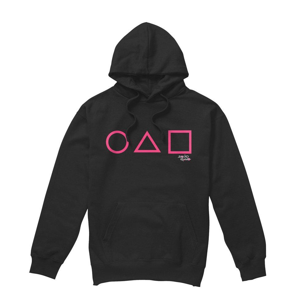 Black - Squid Game - Squid Game Main Icons Pink Hoodie Black - 4