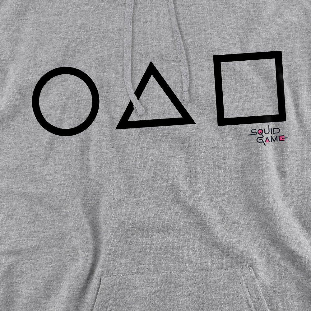 Light Grey - Squid Game - Squid Game Main Icons Hoodie Athletic Heather - 2