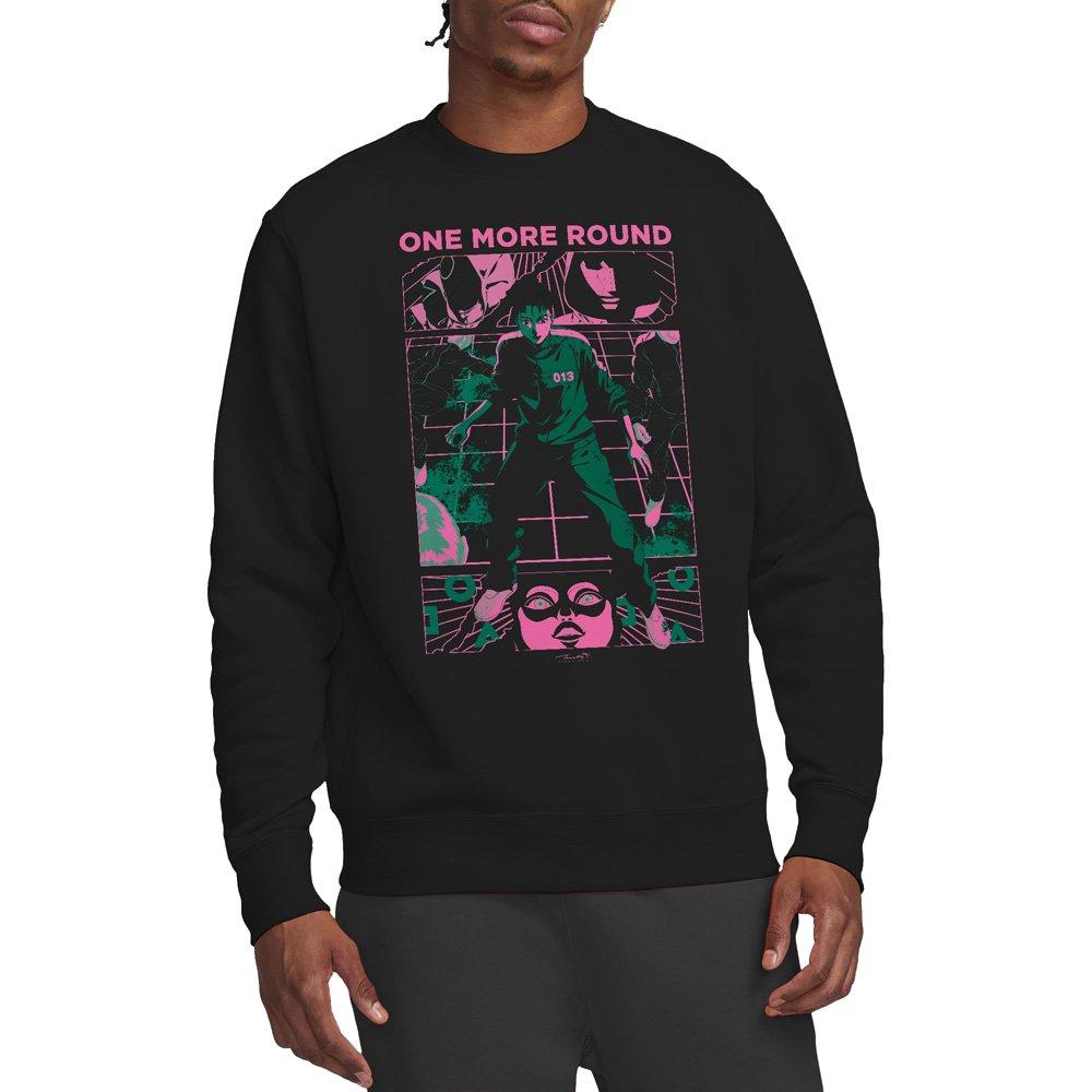 Black - Squid Game - SQUID GAME ONE MORE ROUND ANIME Sweatshirt Black - 1