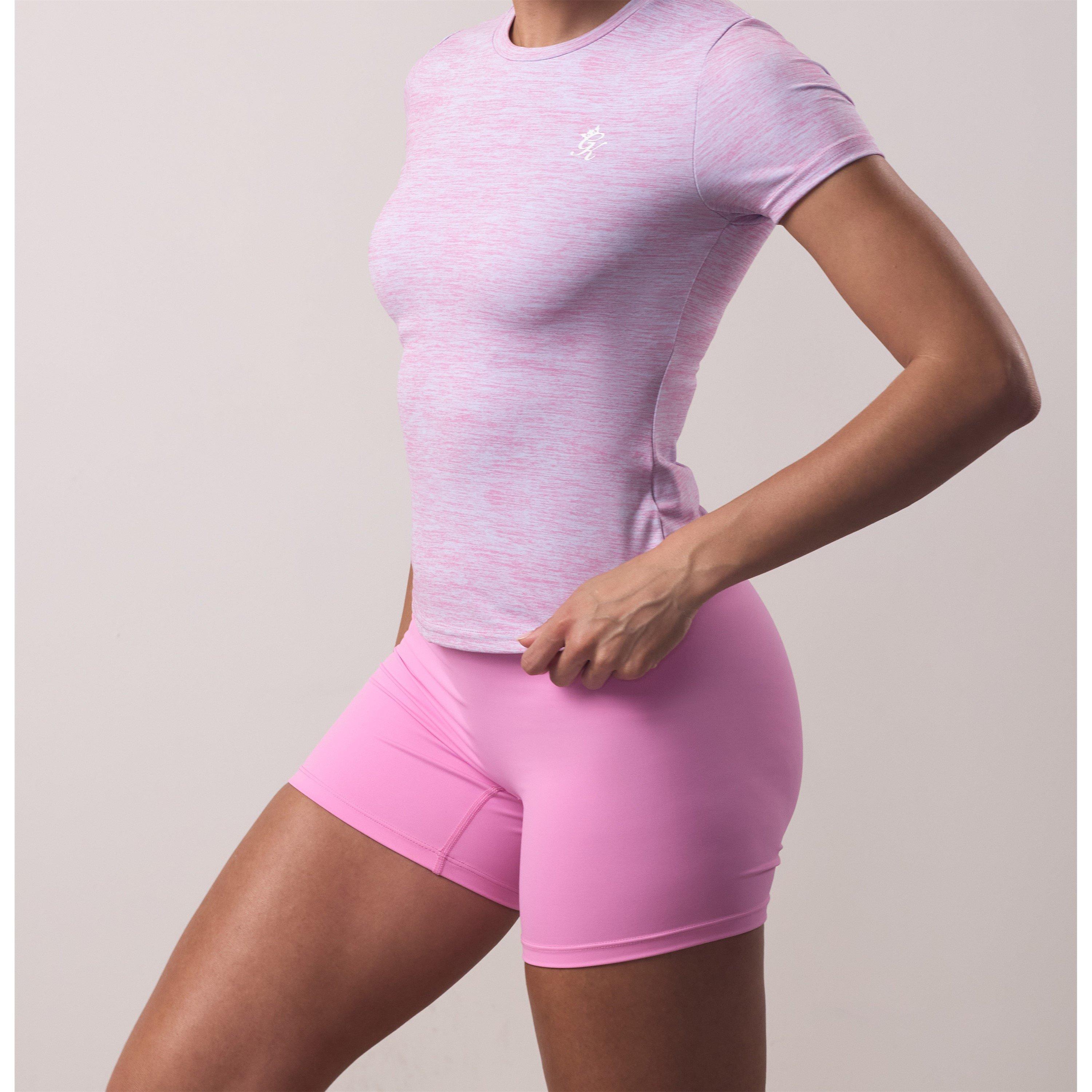 Pink Grindle - Gym King - Womens Short-Sleeve Performance Gym Top - 1