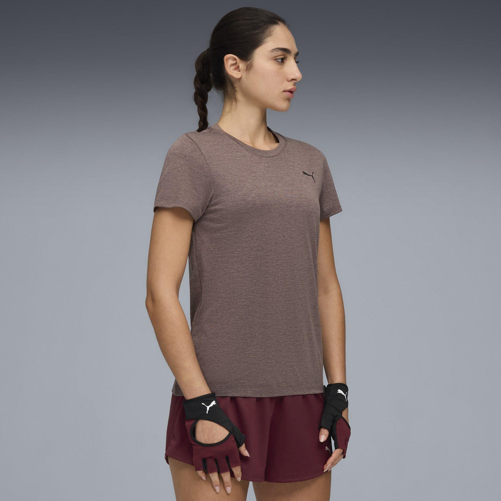 Raisin Heather - Puma - Women's Short Sleeve Performance Gym Top - 3