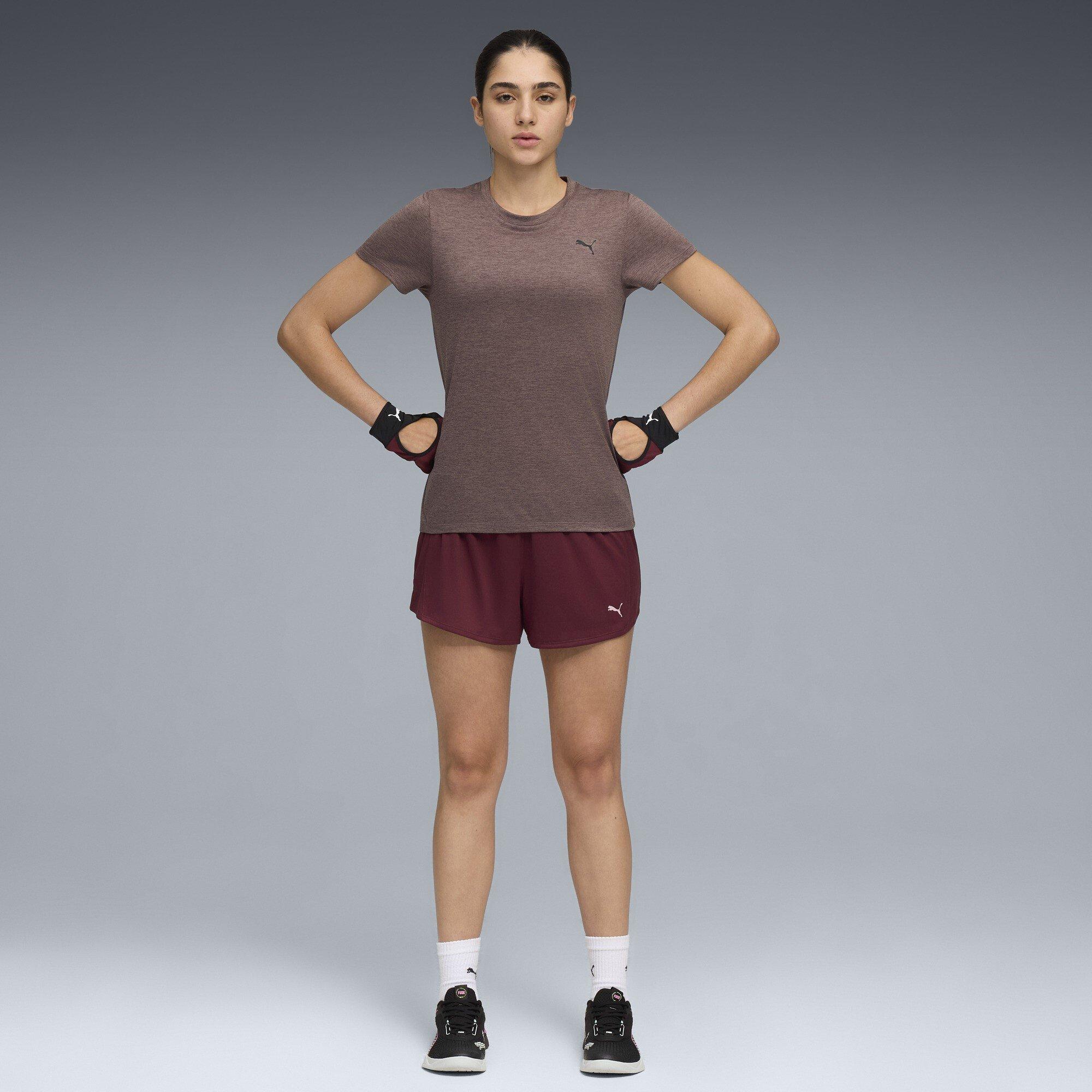 Raisin Heather - Puma - Women's Short Sleeve Performance Gym Top - 5