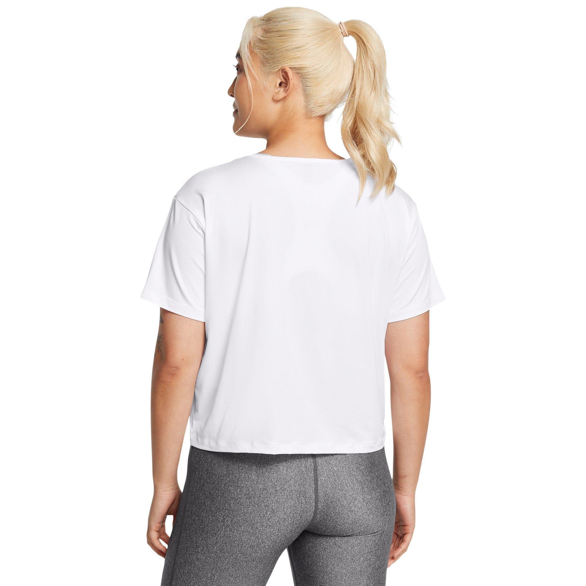 White - Under Armour - Women's Motion Short-Sleeve Performance Gym Top - 4