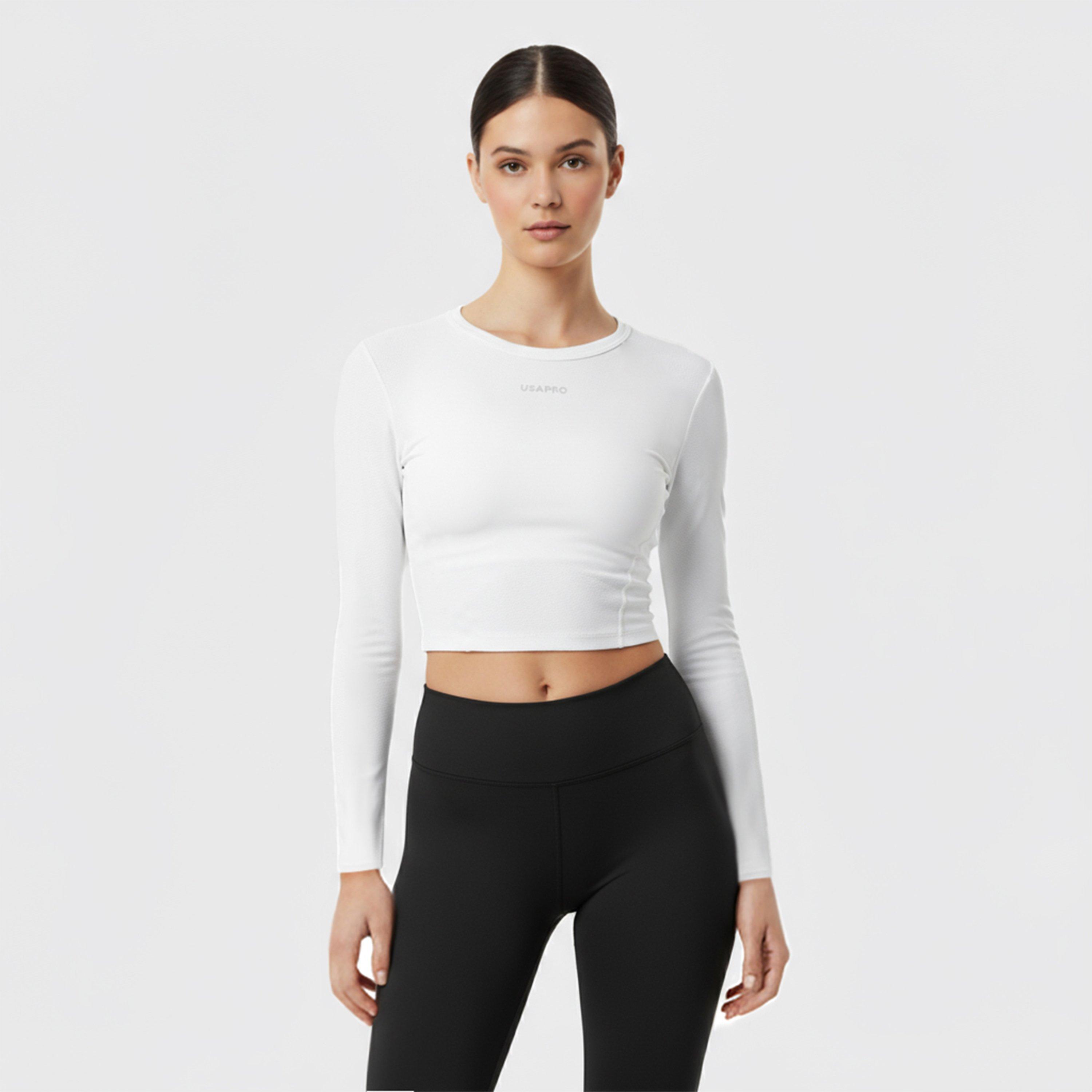 Crema - USA Pro - Long Sleeve Crop Top Womens - 3