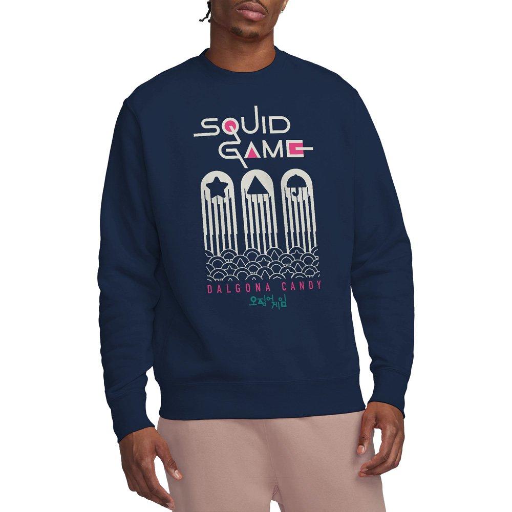 Navy - Squid Game - Squid Game Dalgona Candy Shapes Sweatshirt Navy - 1
