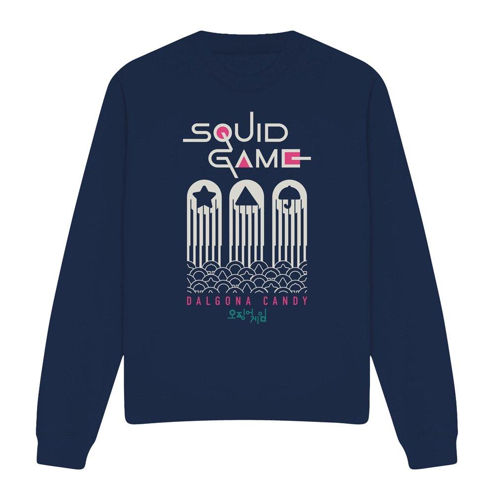 Navy - Squid Game - Squid Game Dalgona Candy Shapes Sweatshirt Navy - 4