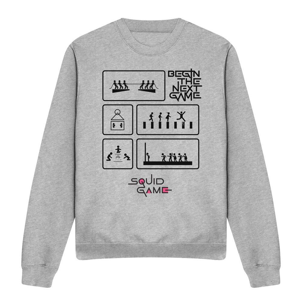 Grey - Squid Game - SQUID GAMES NEXT GAME Sweatshirt Grey - 4