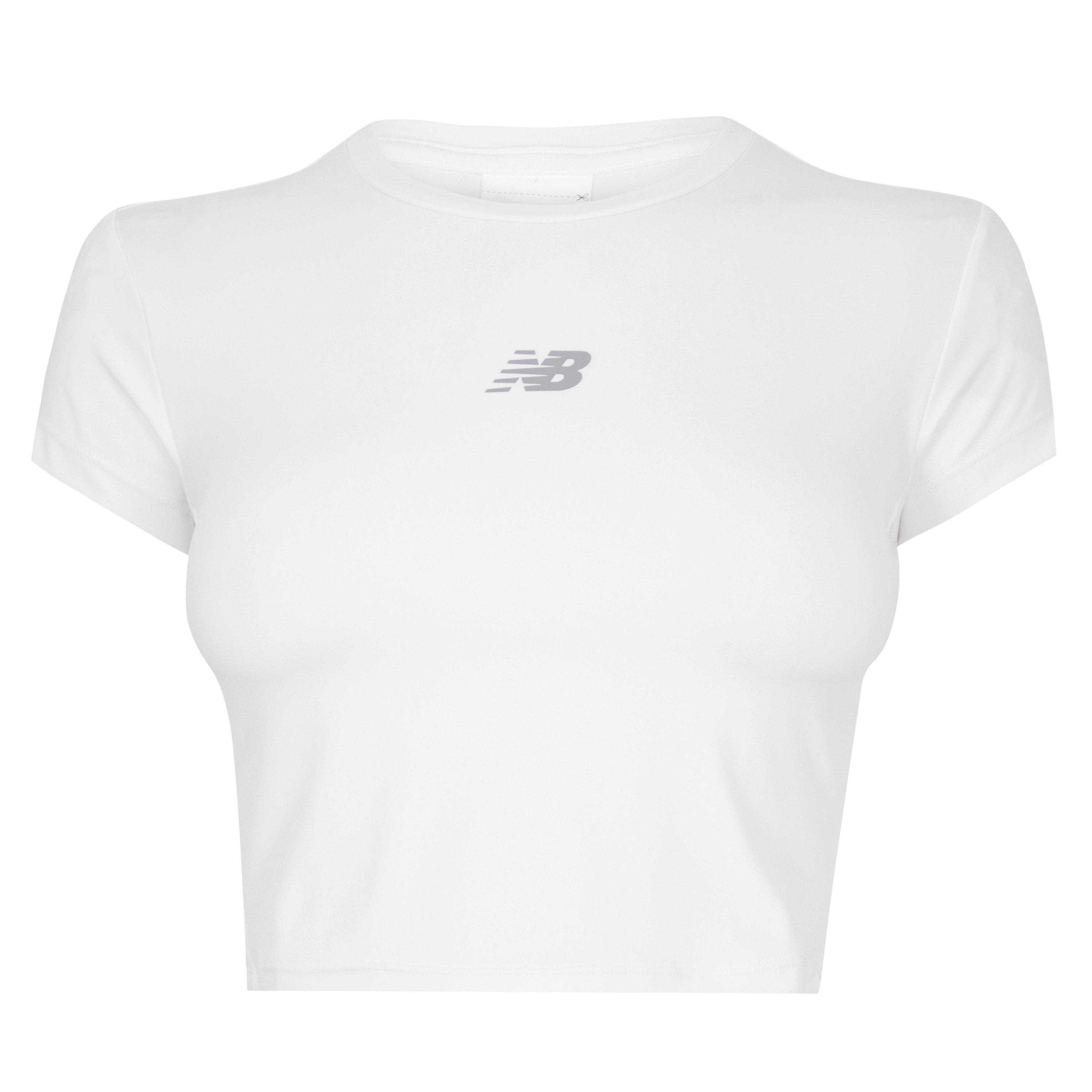 White - New Balance - Women's Short Sleeve Performance Gym Top - 1