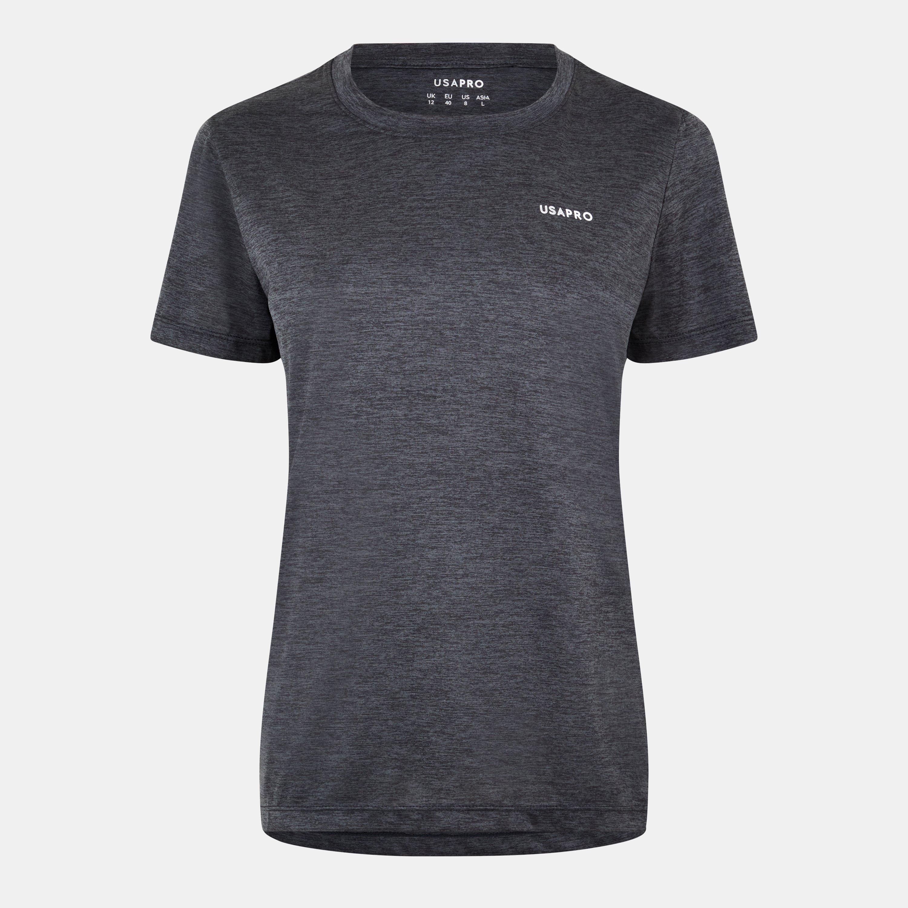 Black - USA Pro - Tech Crew Tee Womens - 1