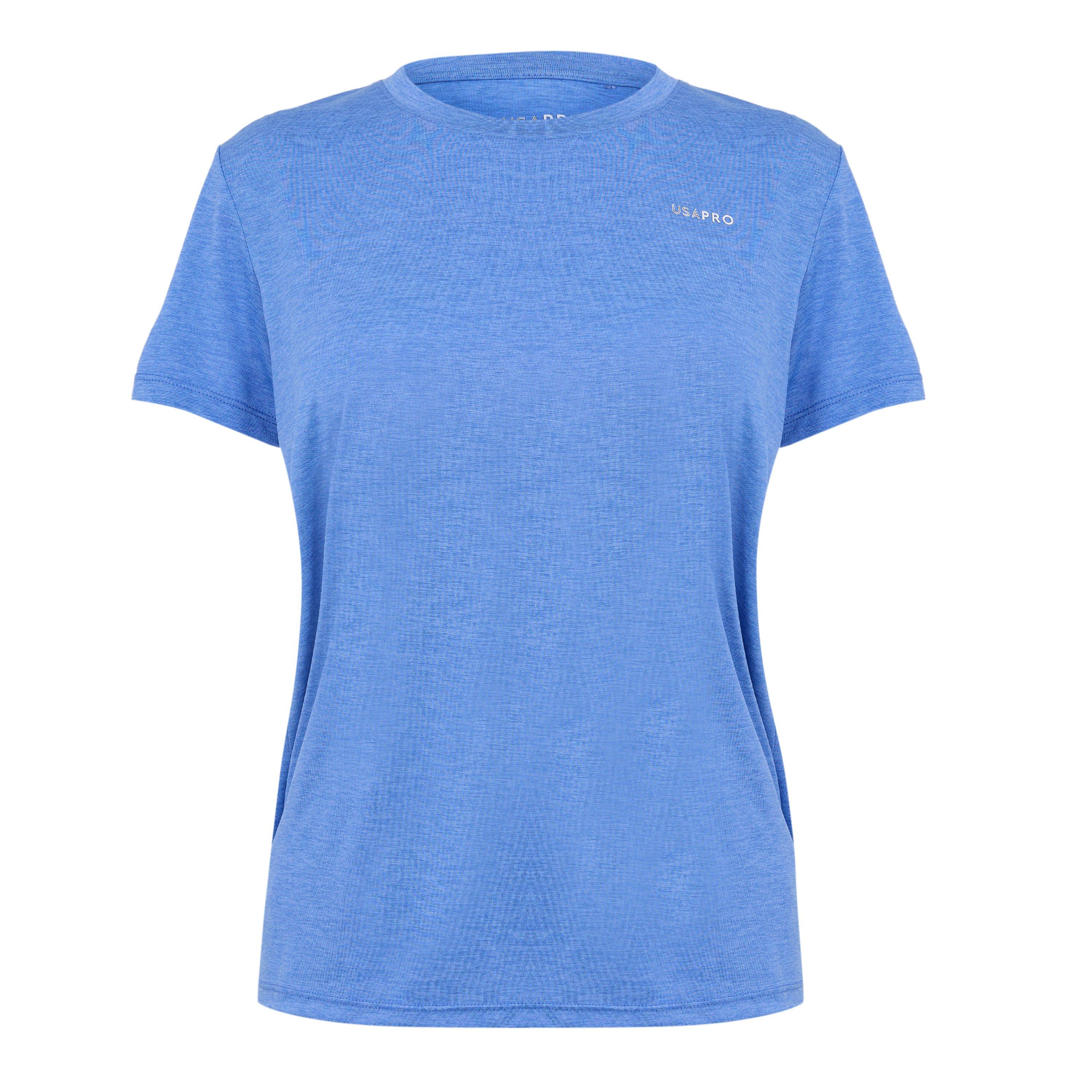 Usa Pro Women's Tech Crew Tee - Bluebell - 16 (44)