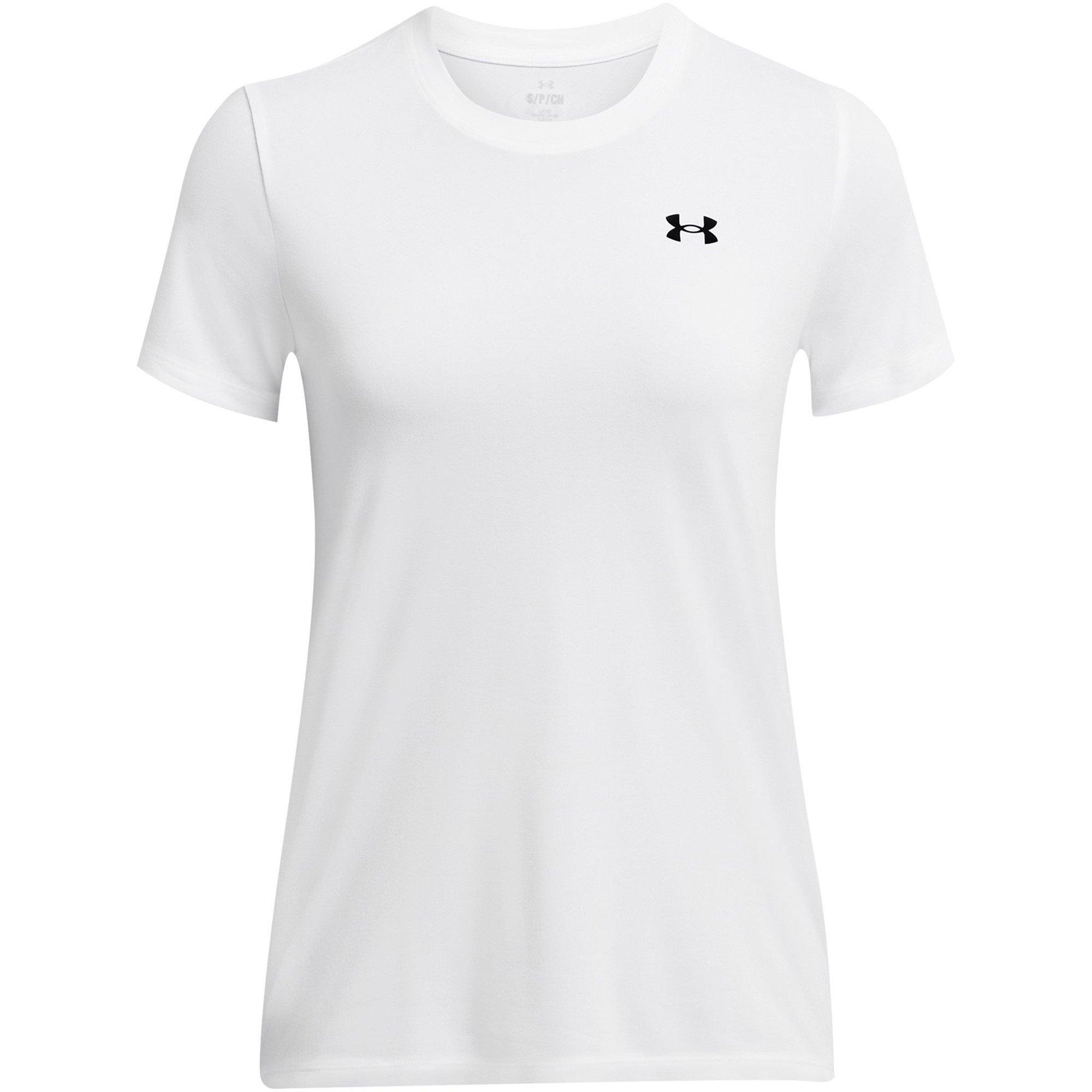 Under Armour Women's Tech Solid Short Sleeve Performance Gym Top - White/Black - 8 (XS)
