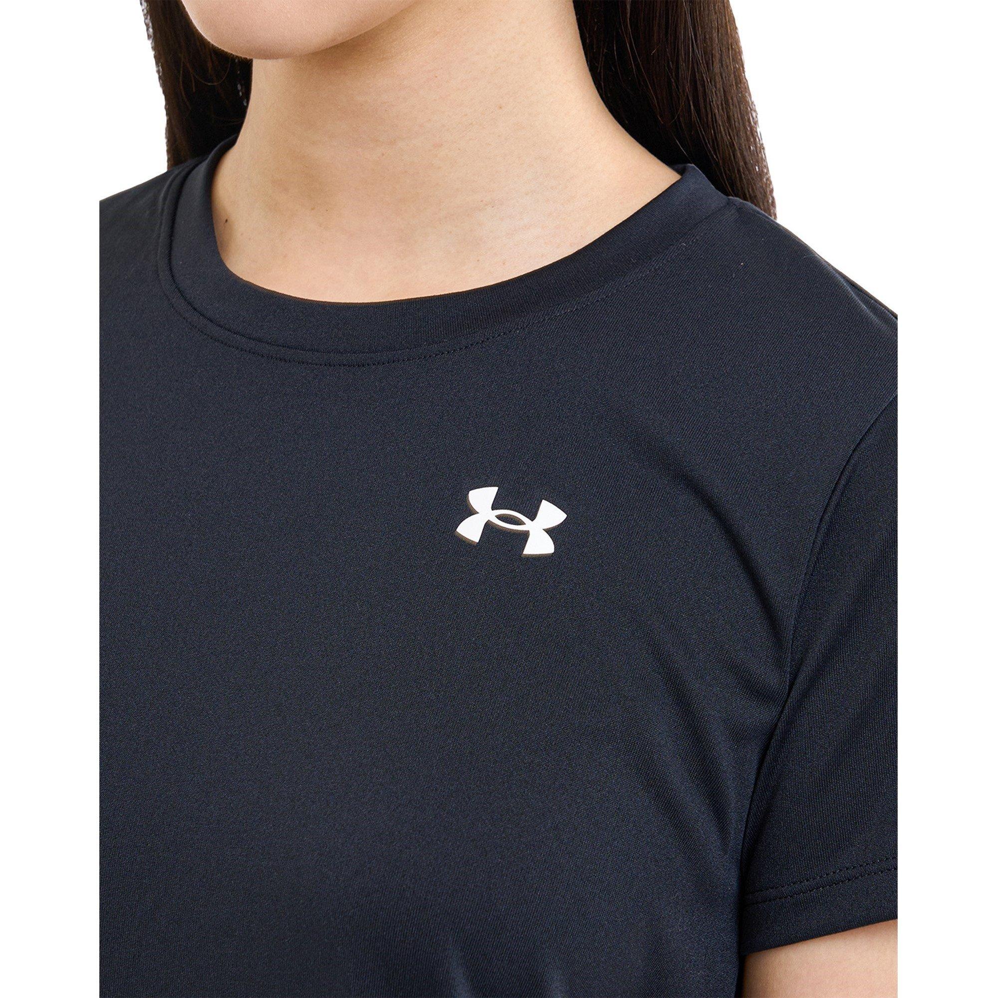 Black/White - Under Armour - Women's Tech Solid Short Sleeve Performance Gym Top - 10