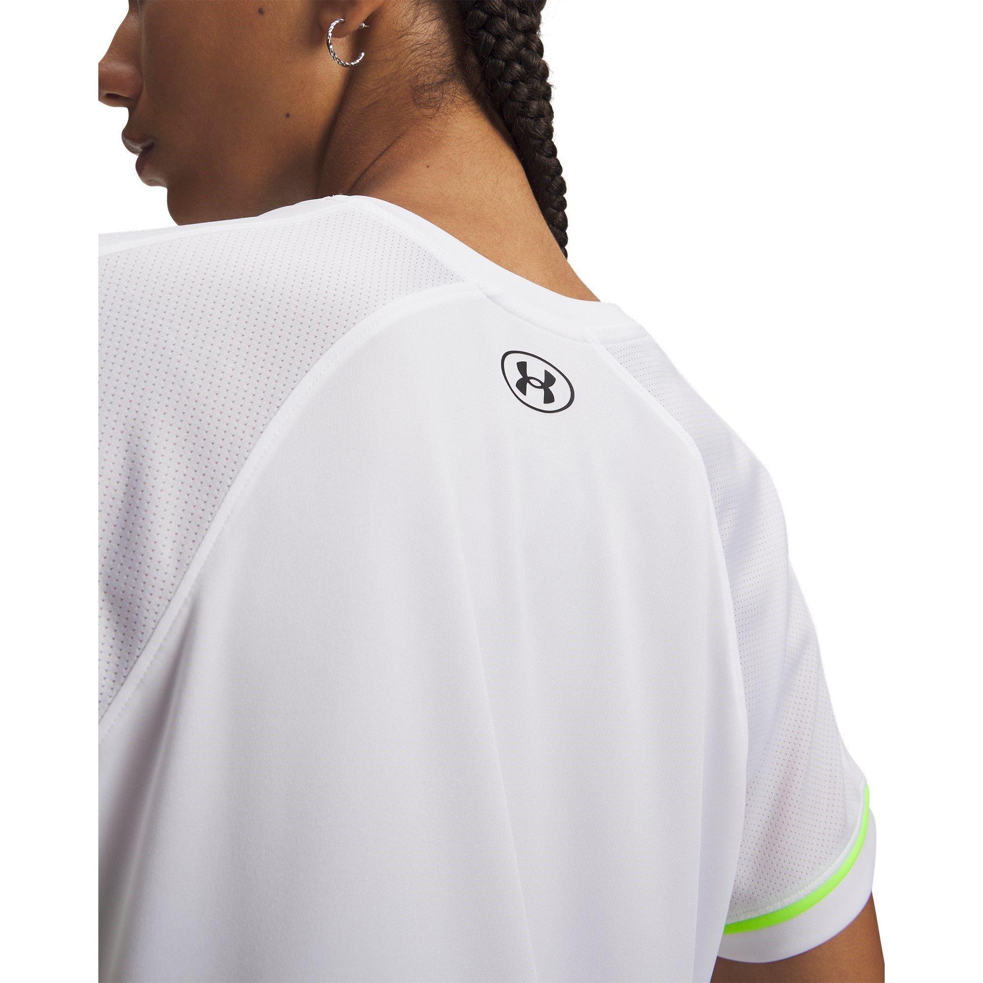 White/Black - Under Armour - Women's Challenger Boxy Short Sleeve Performance Gym Top - 3