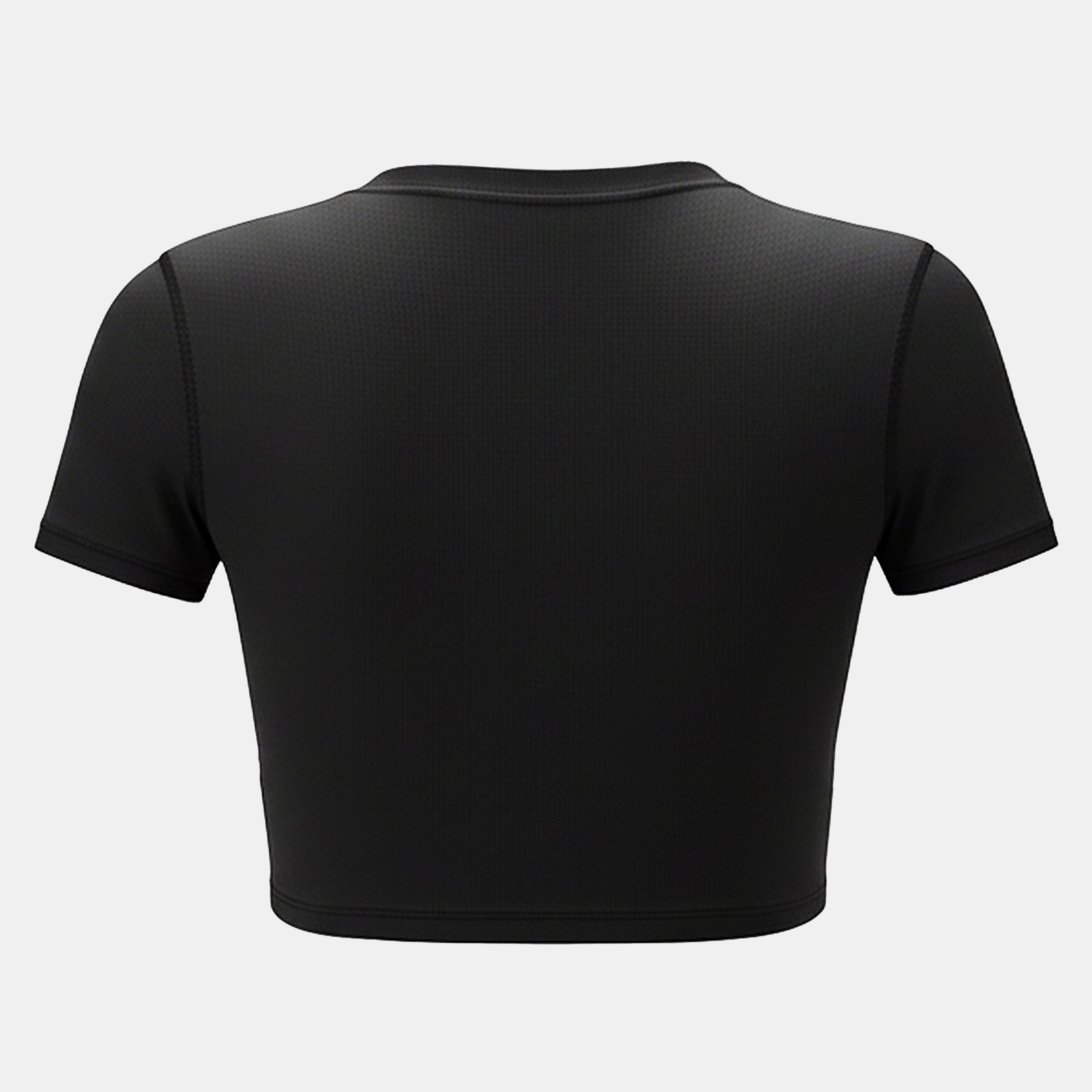 Black - USA Pro - Pro Training SS Crop T-Shirts Womens - 2