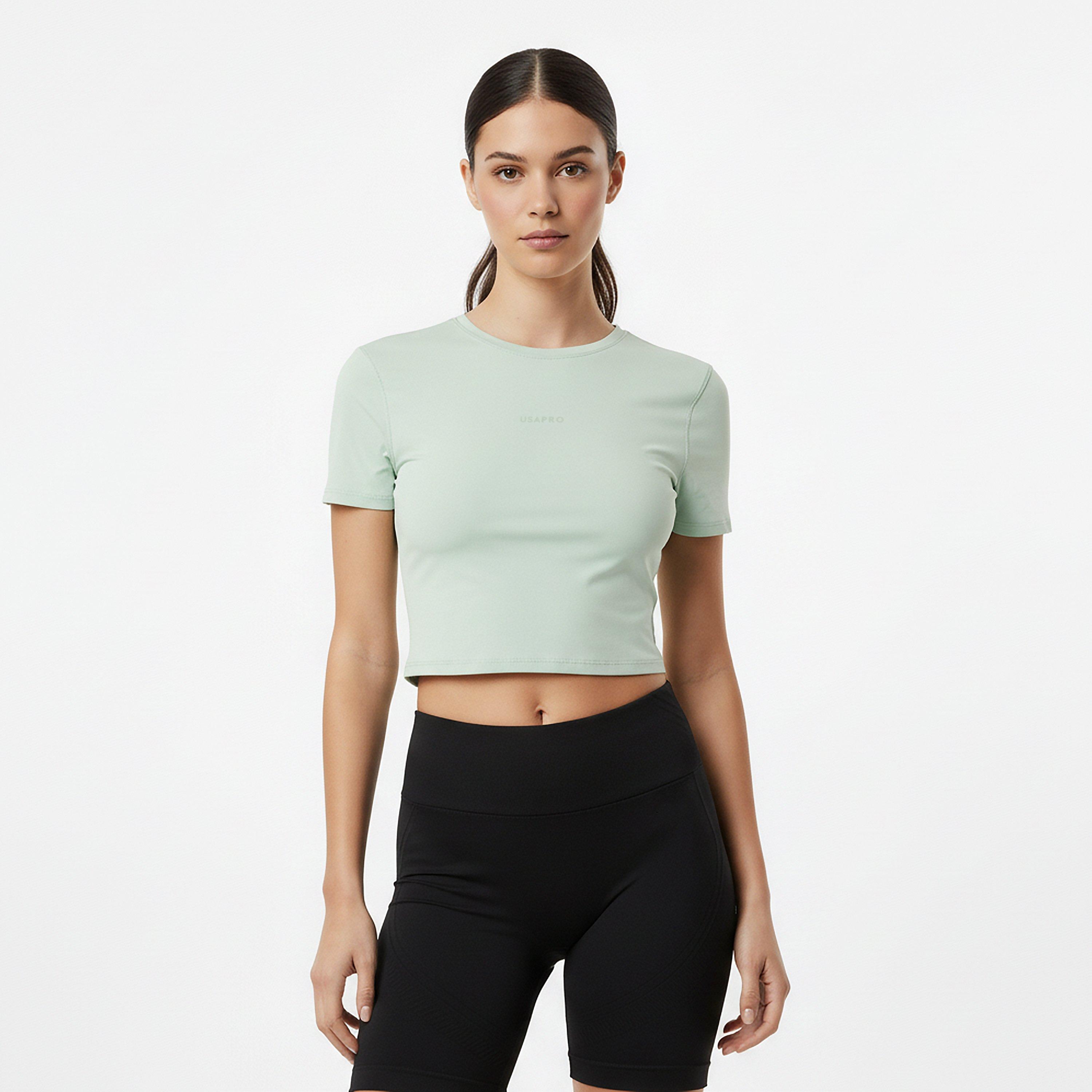 Pistacho - USA Pro - Training SS Crop T-Shirts Womens - 3