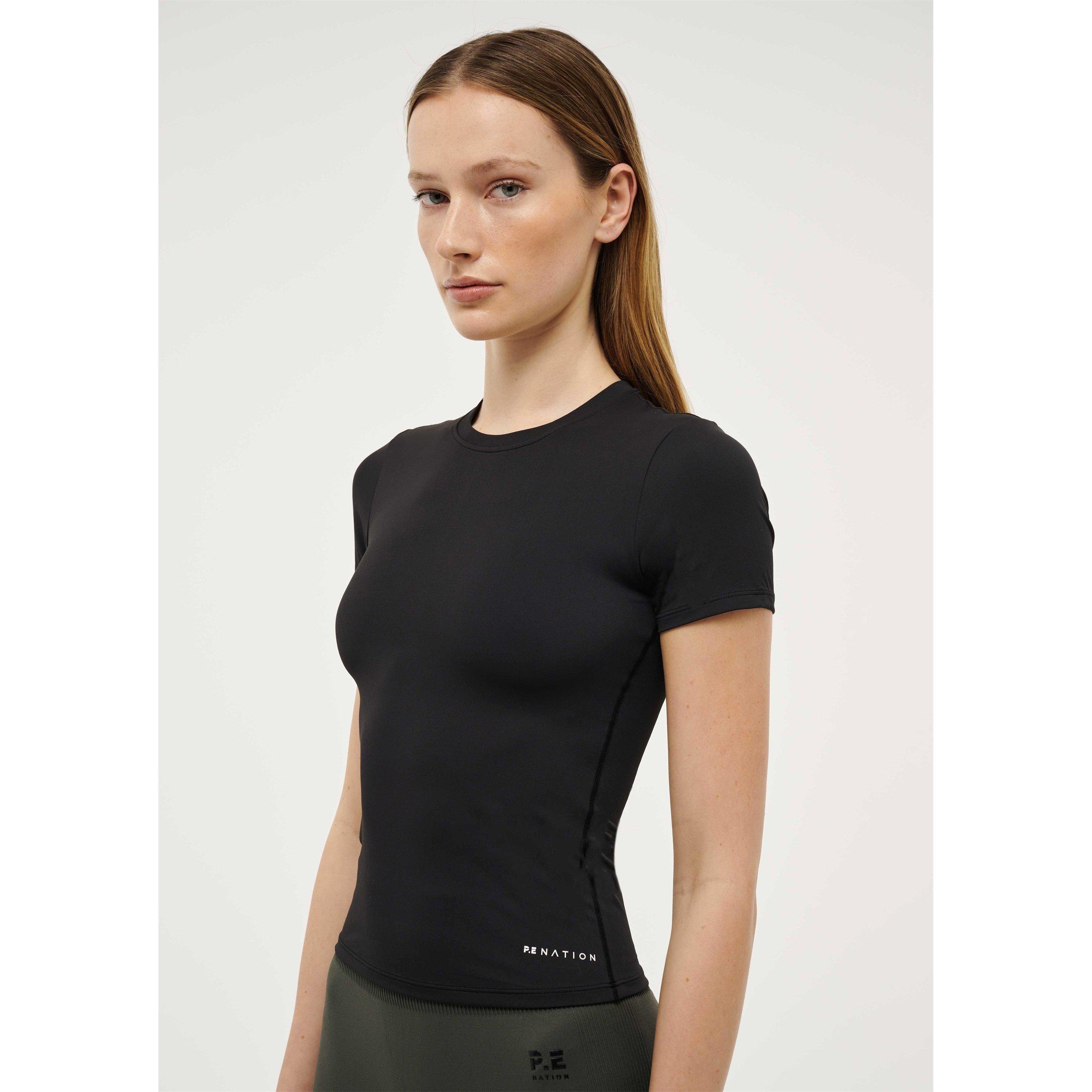 Black - PE Nation - Women's Foundation Short-Sleeve Performance Gym Top - 3