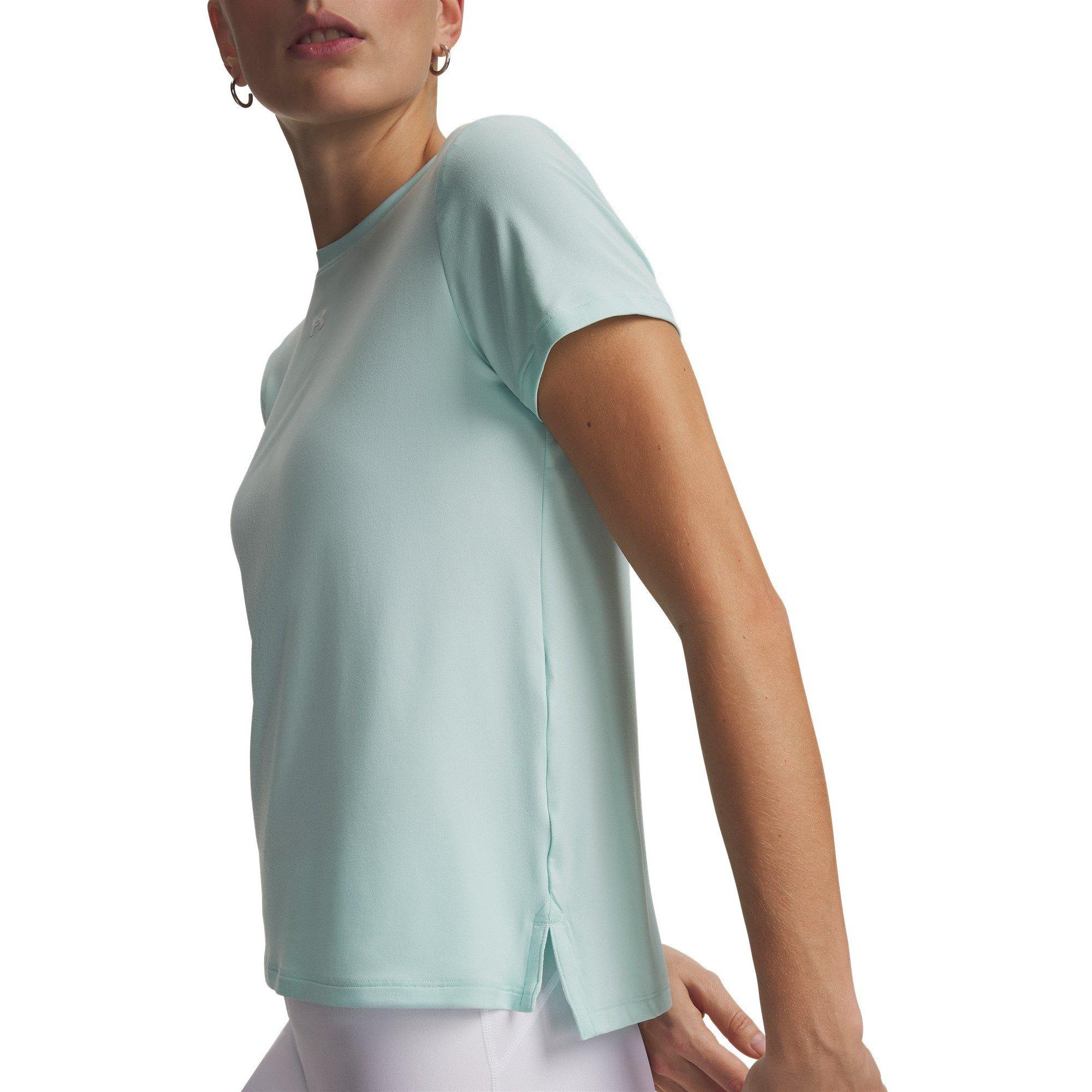 Mint/White - Under Armour - Womens Vanish Short Sleeve Performance Gym Top - 3