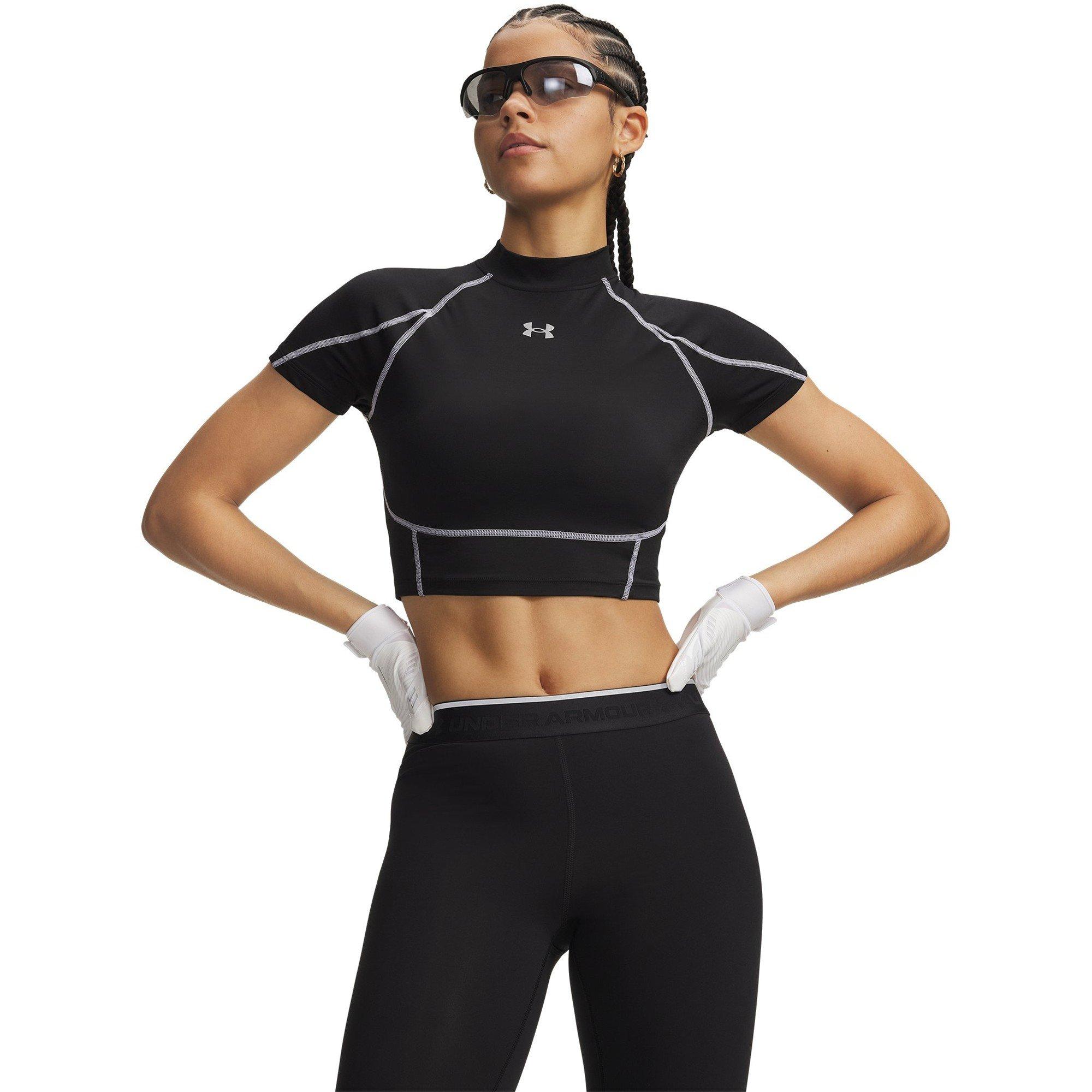 Ultimate Black - Under Armour - Womens HeatGear® Elite Short Sleeve Performance Gym Top - 1