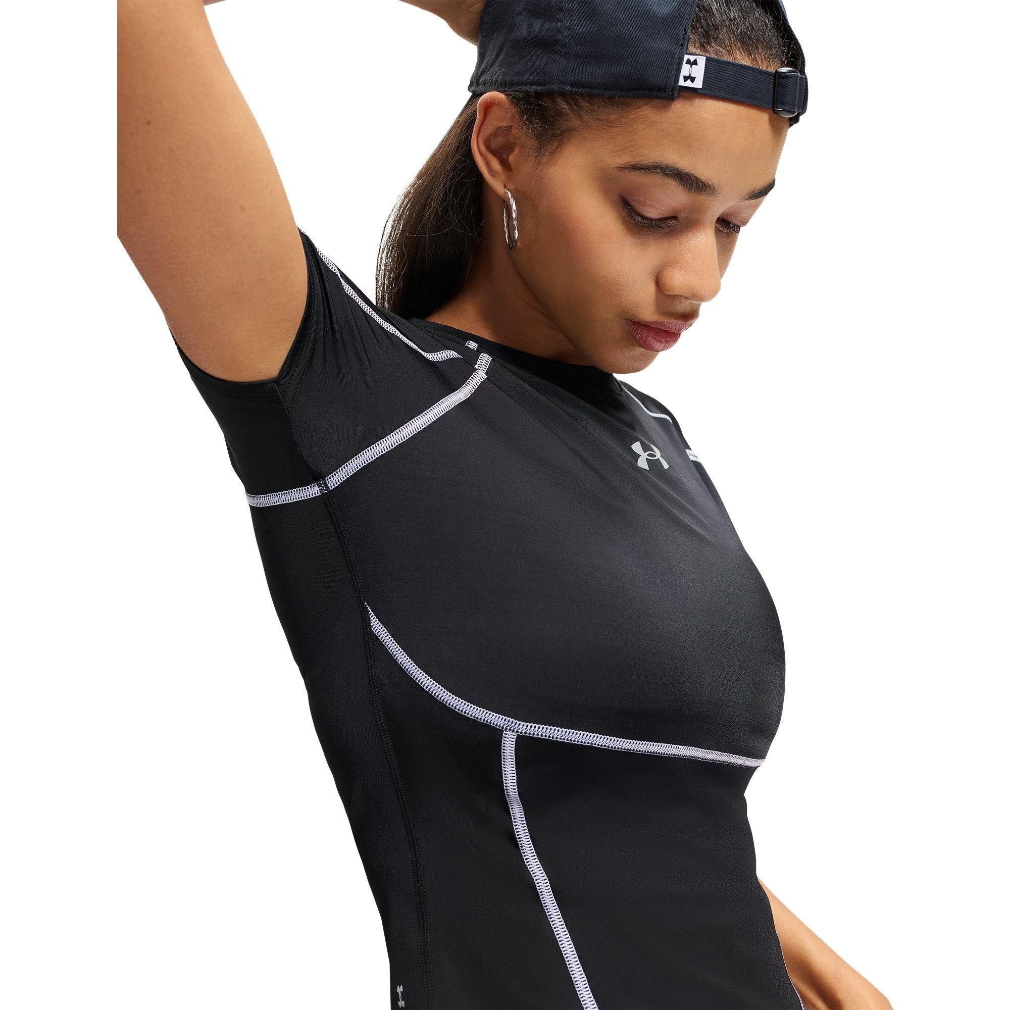 Ultimate Black - Under Armour - Womens HeatGear® Elite Short Sleeve Performance Gym Top - 3