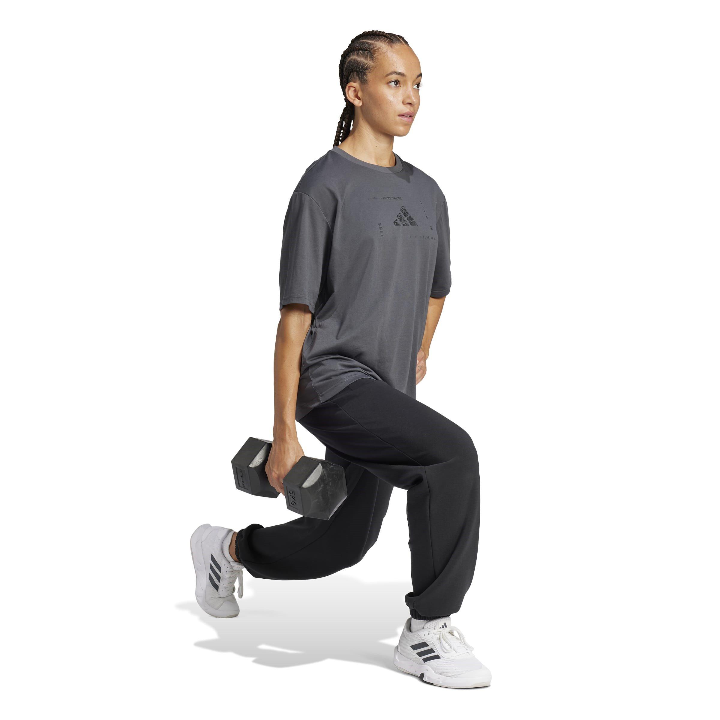 Grey Six - adidas - Women's Box Logo Short-Sleeve Performance Gym Top - 4