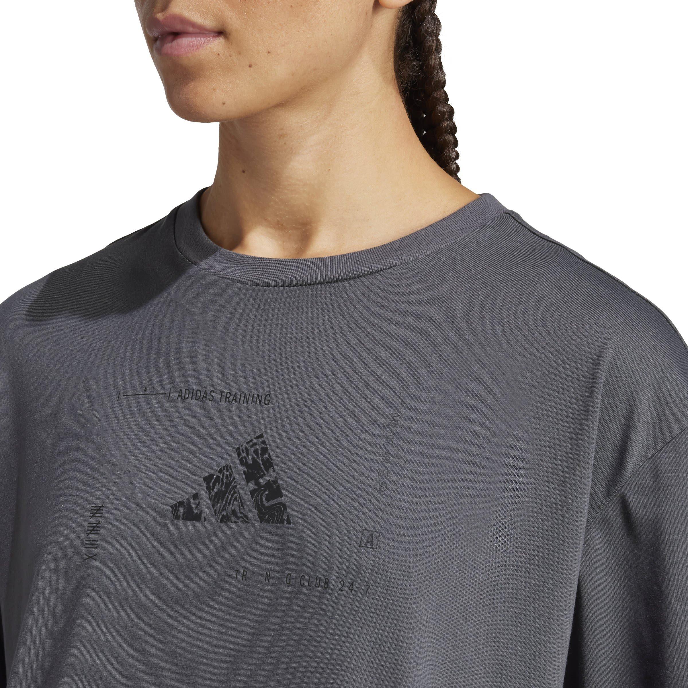 Grey Six - adidas - Women's Box Logo Short-Sleeve Performance Gym Top - 5
