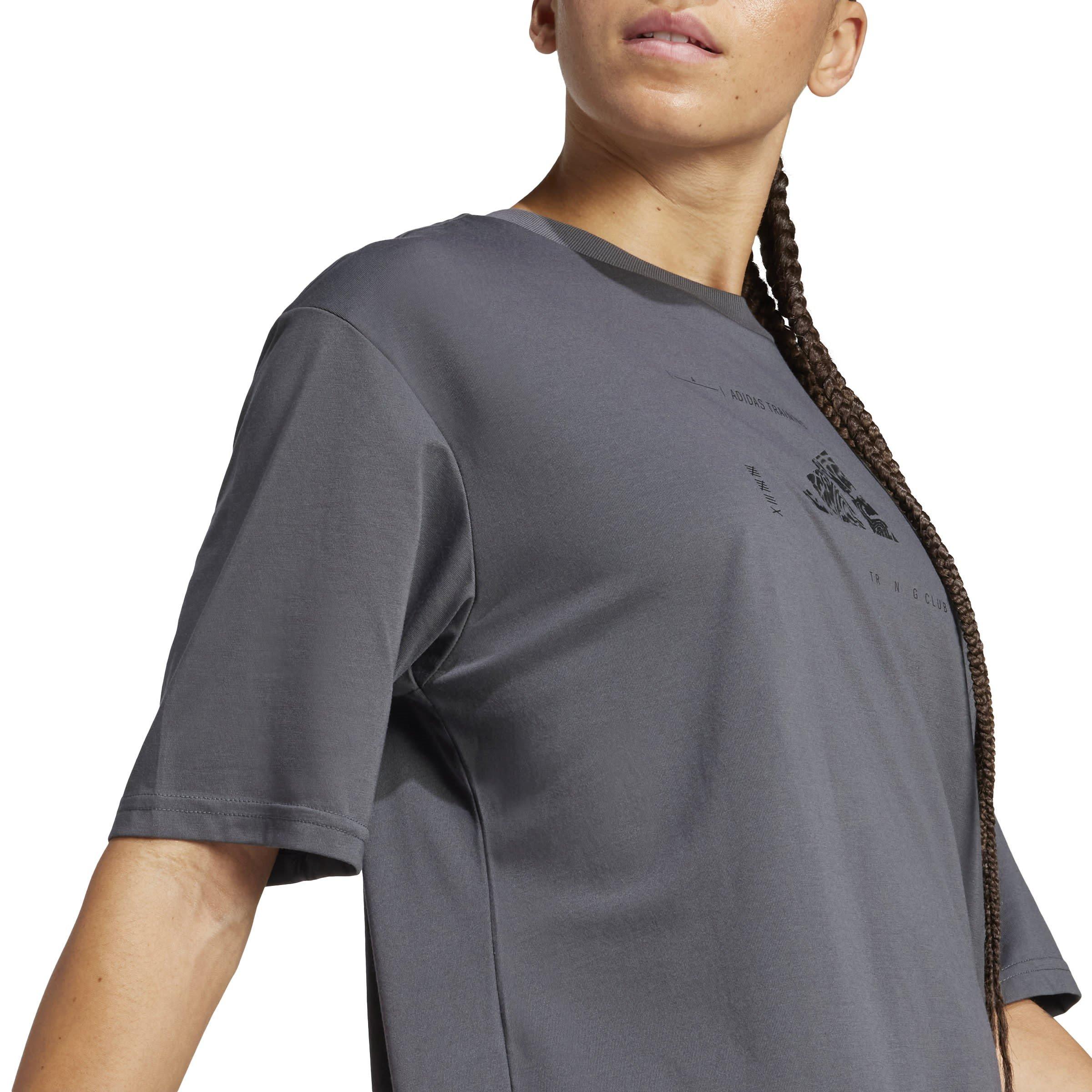 Grey Six - adidas - Women's Box Logo Short-Sleeve Performance Gym Top - 6