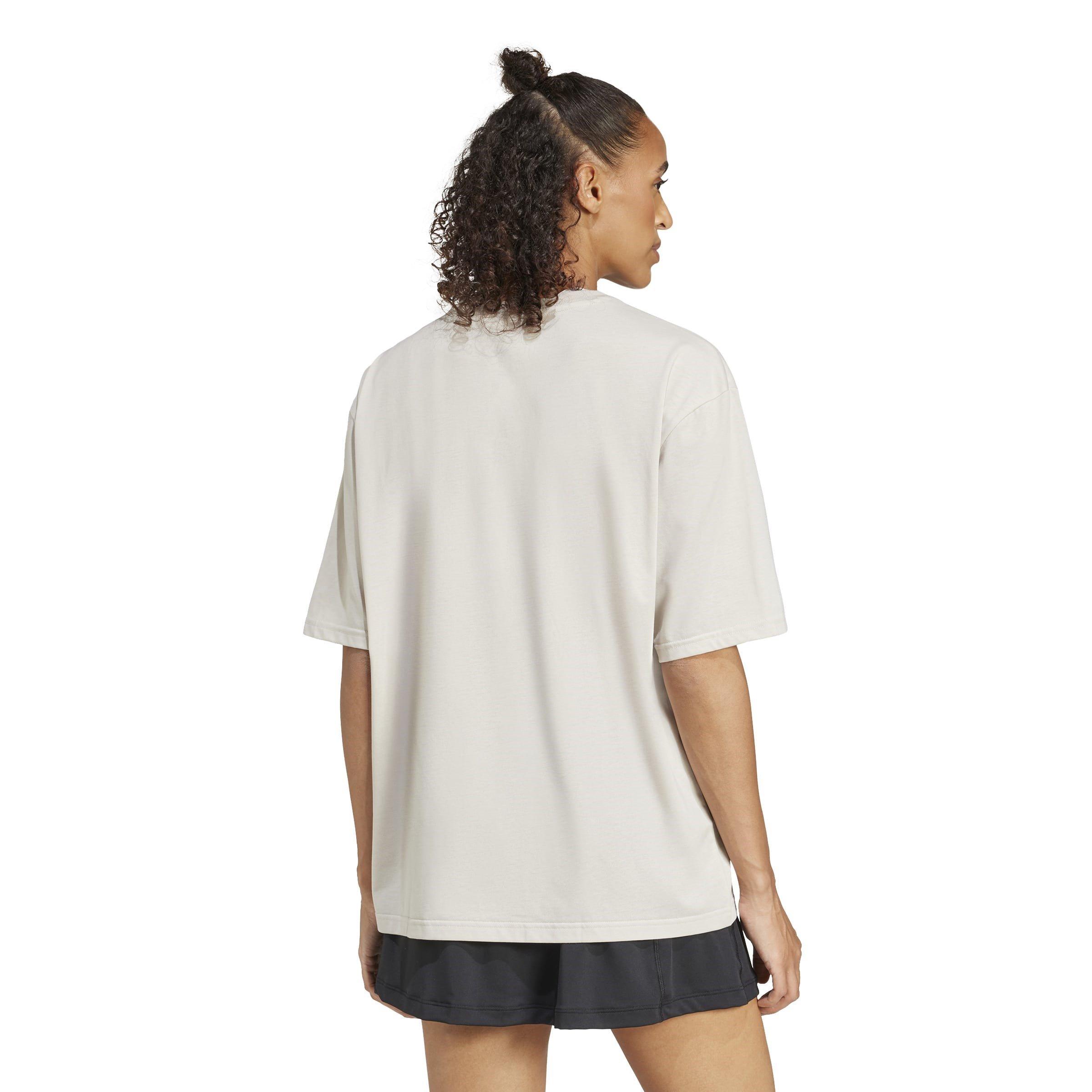 Wonder Alumina - adidas - Women's Box Logo Short-Sleeve Performance Gym Top - 3
