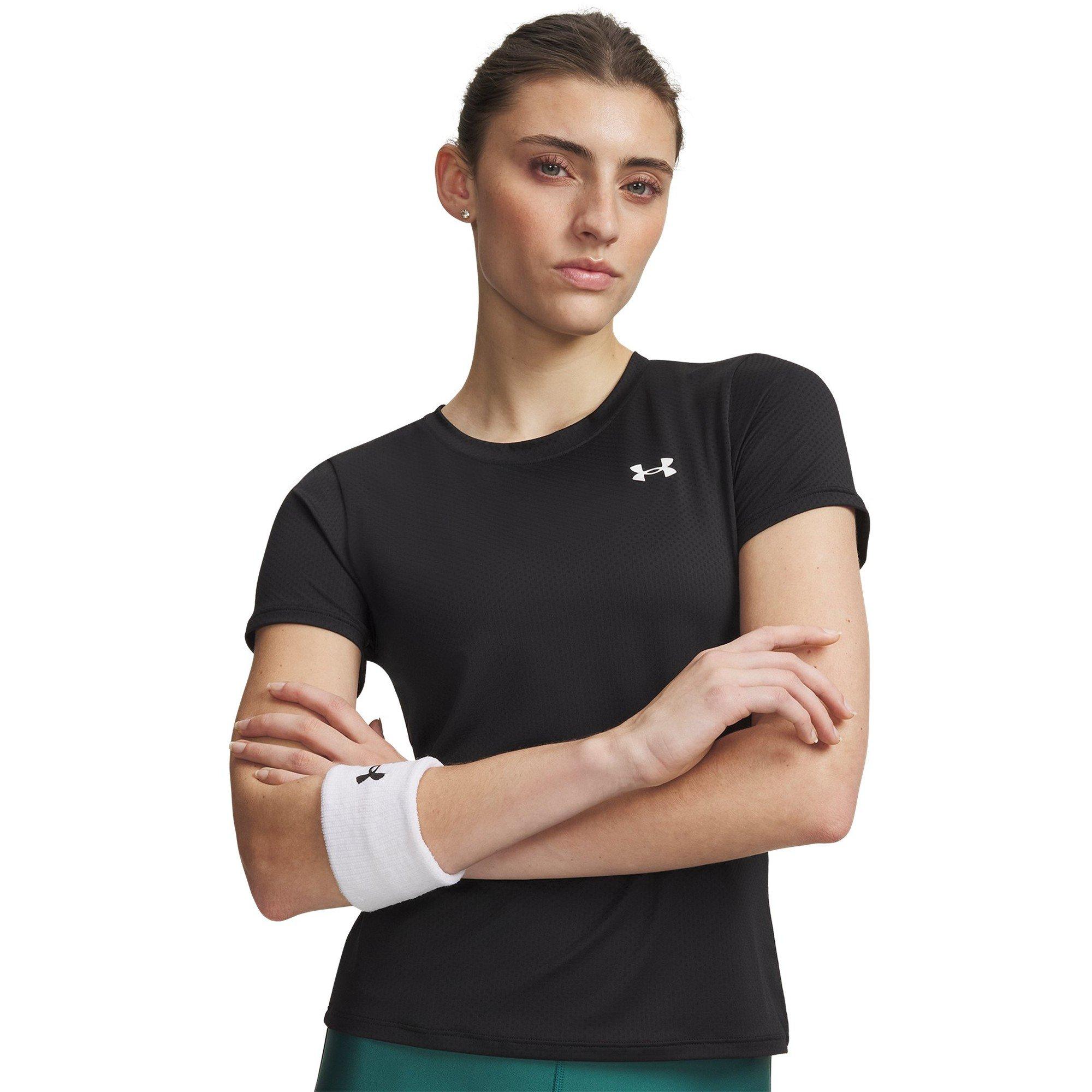 Black/White - Under Armour - Women's Short Sleeve Performance Gym Top - 1