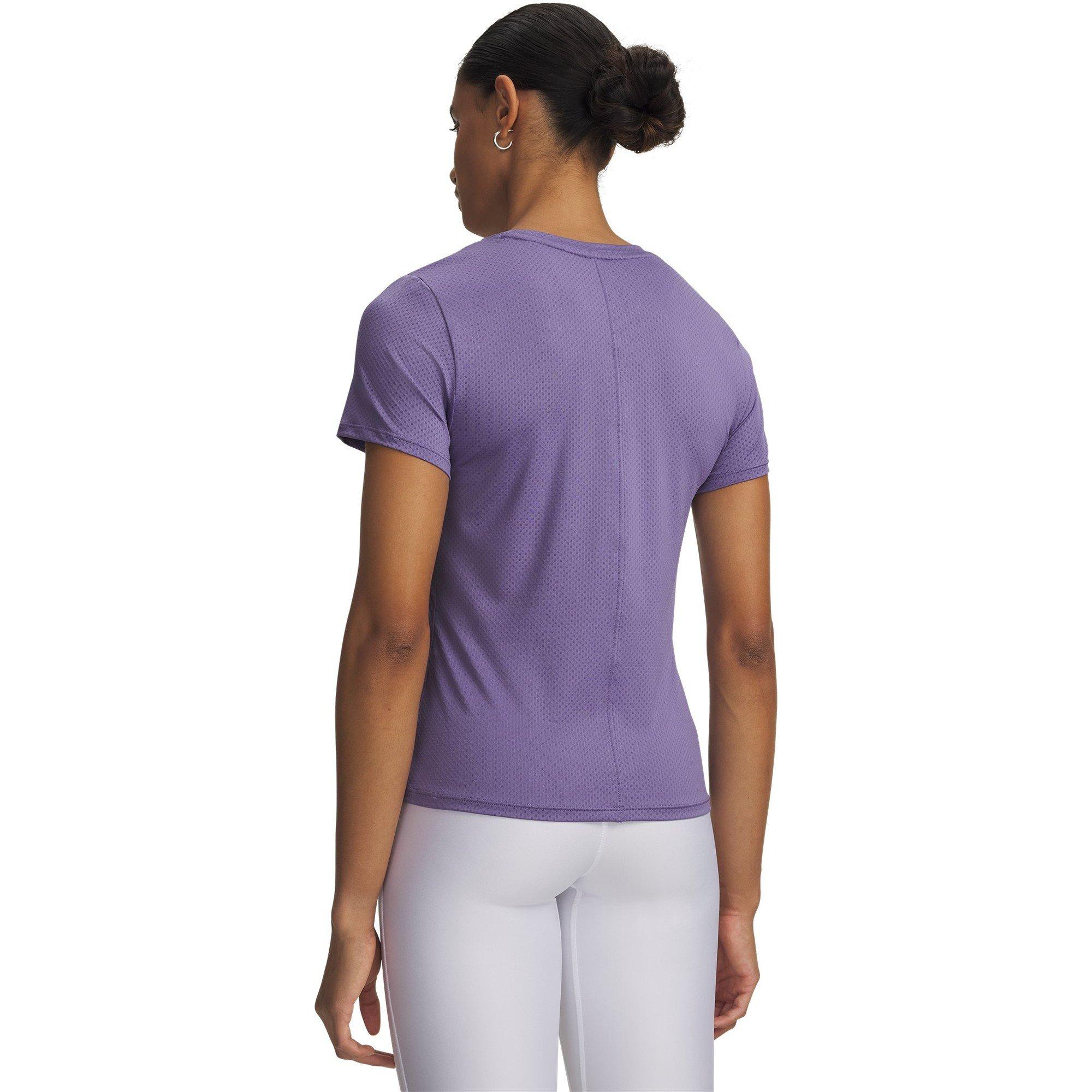 Purple Luxe/Wht - Under Armour - Women's Short Sleeve Performance Gym Top - 2