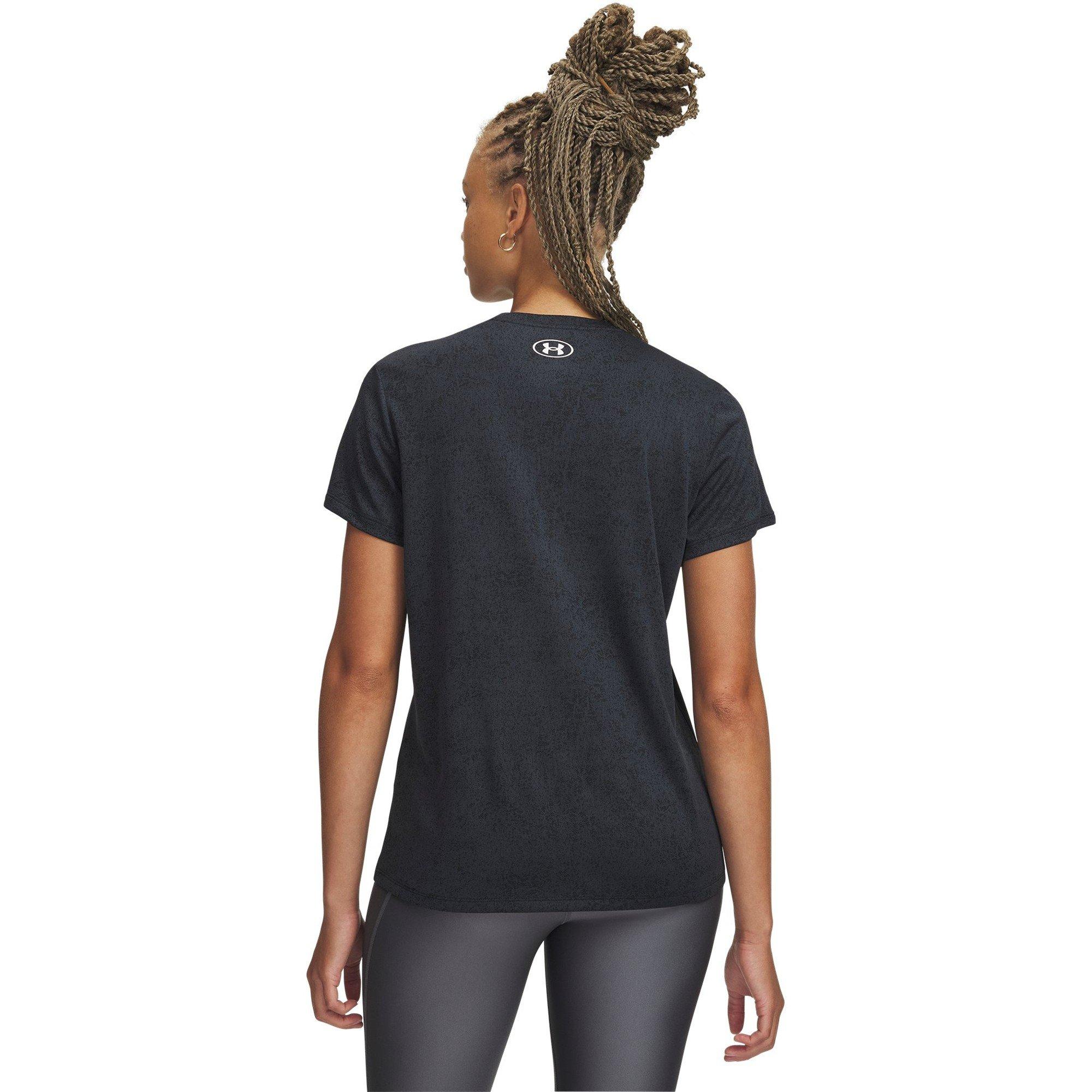 Black/White - Under Armour - Women's Short Sleeve Performance Gym Top - 2