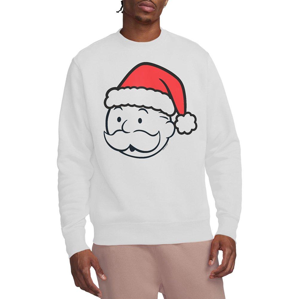 Monopoly Men's Hasbro Santa Hat Sweatshirt White - M