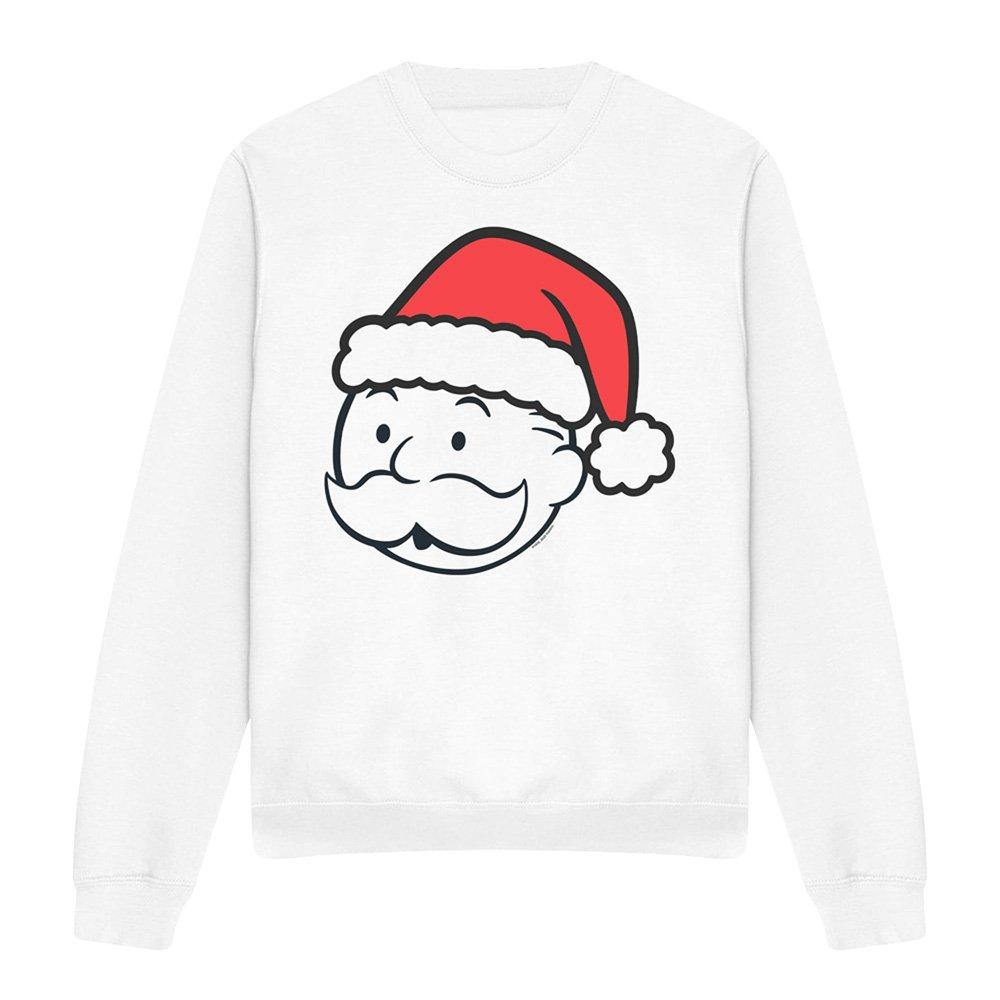 White - Monopoly - Hasbro Santa Hat Sweatshirt White - 4