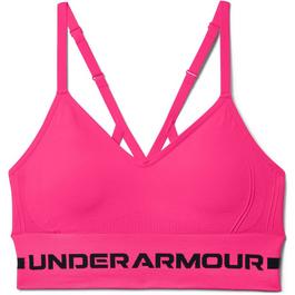 Under Armour UA HeatGear Armour Mid Padless Sports Bra Womens