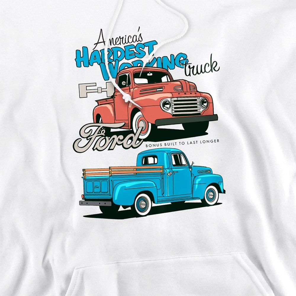 White - Ford - Ford Hardest Working Hoodie White - 2