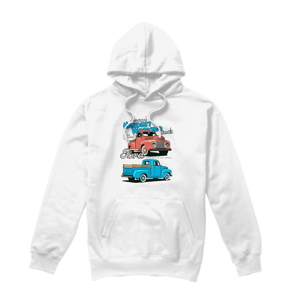 White - Ford - Ford Hardest Working Hoodie White - 4