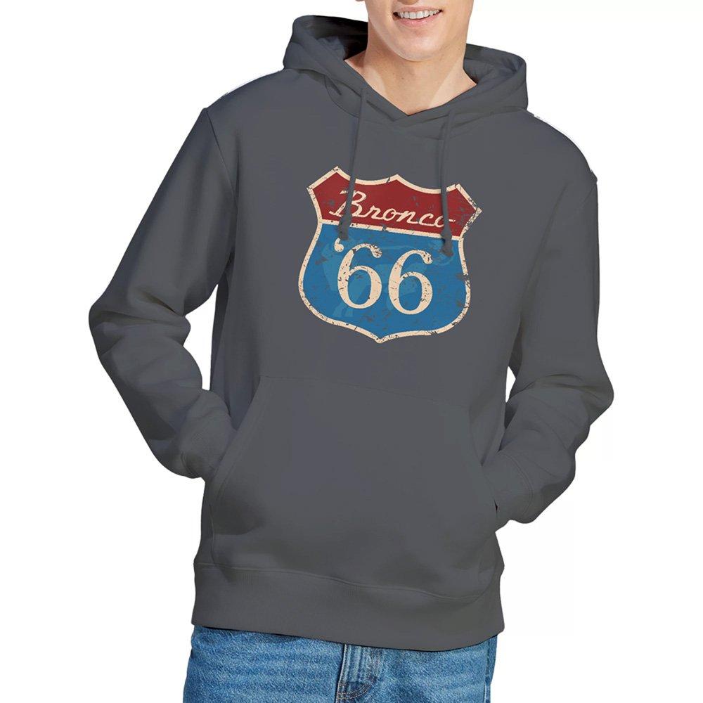 Charcoal - Ford - Ford Bronco Route 66 Bronco Hoodie Charcoal - 1