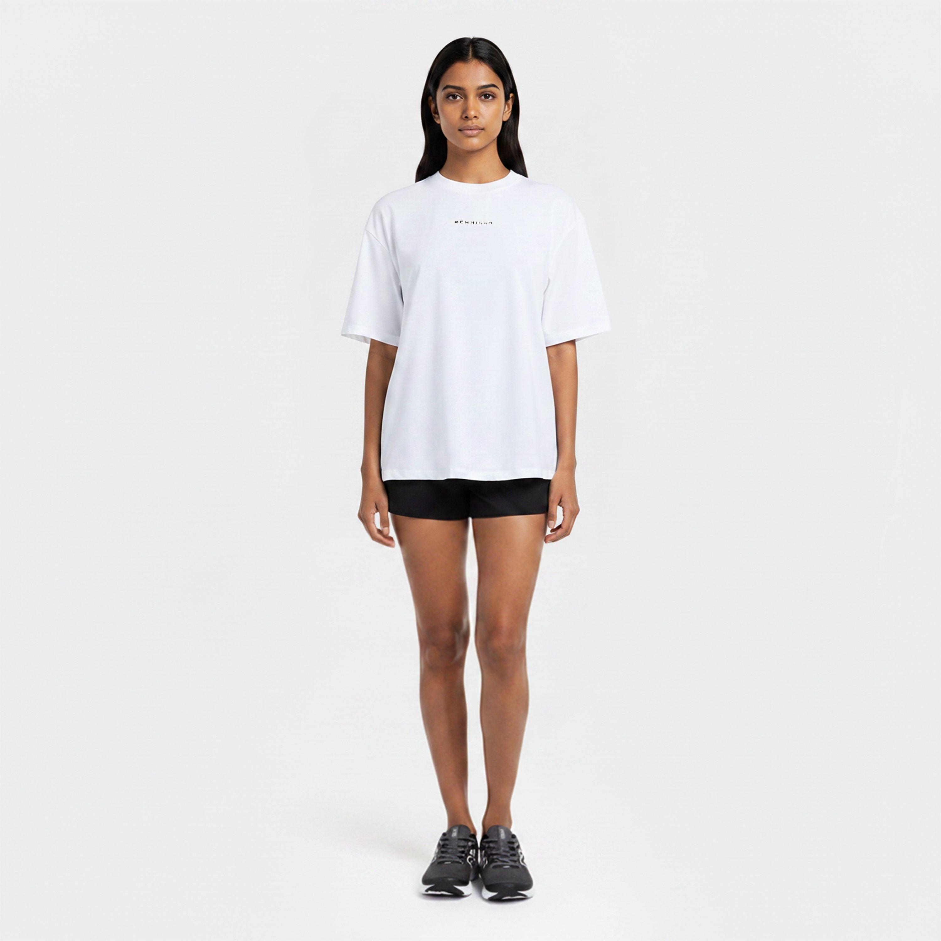 White - Rohnisch - Women's Relaxed Tee Short Sleeve Performance Gym Top - 5