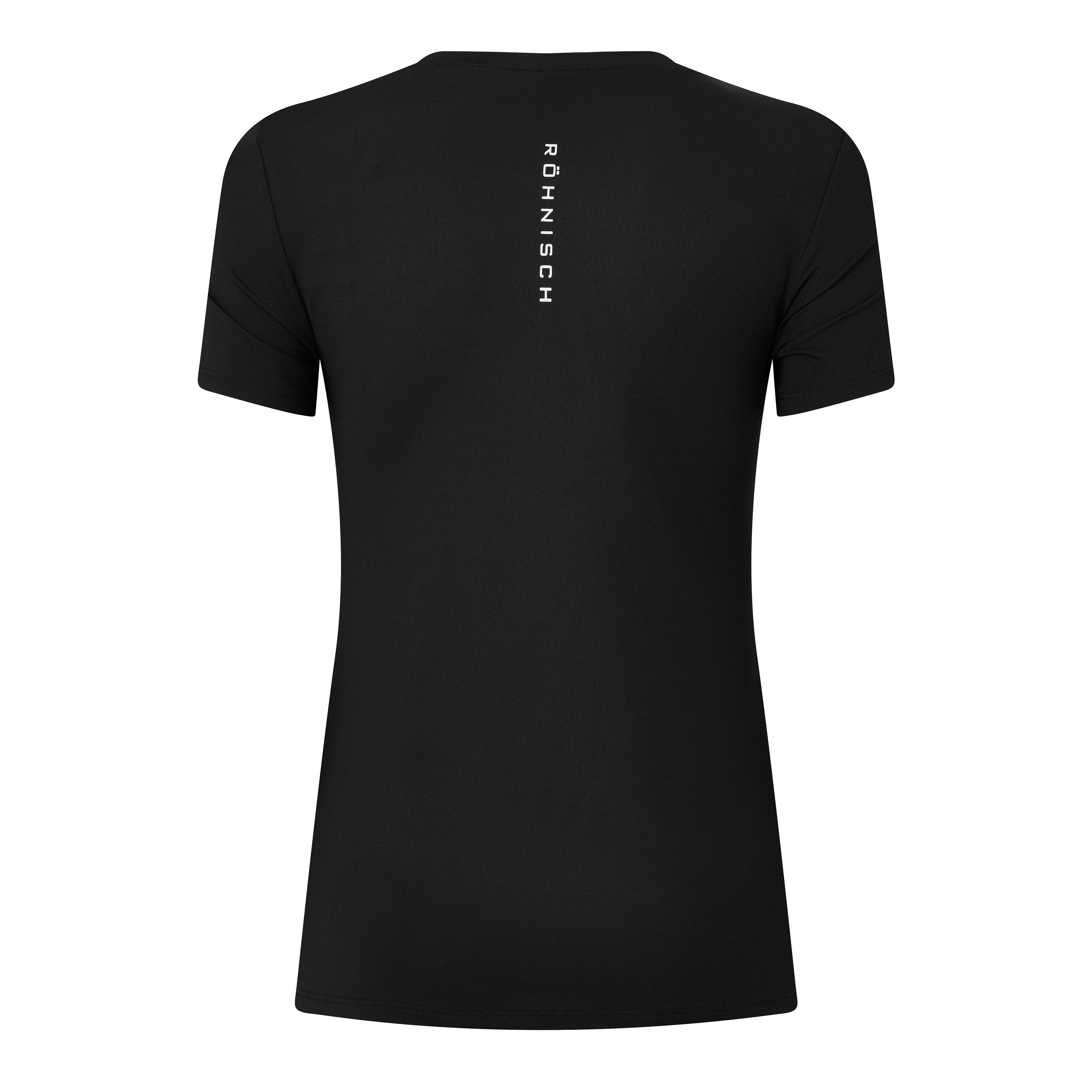 Black - Rohnisch - Women's Micro Tee Short Sleeve Performance Gym Top - 2