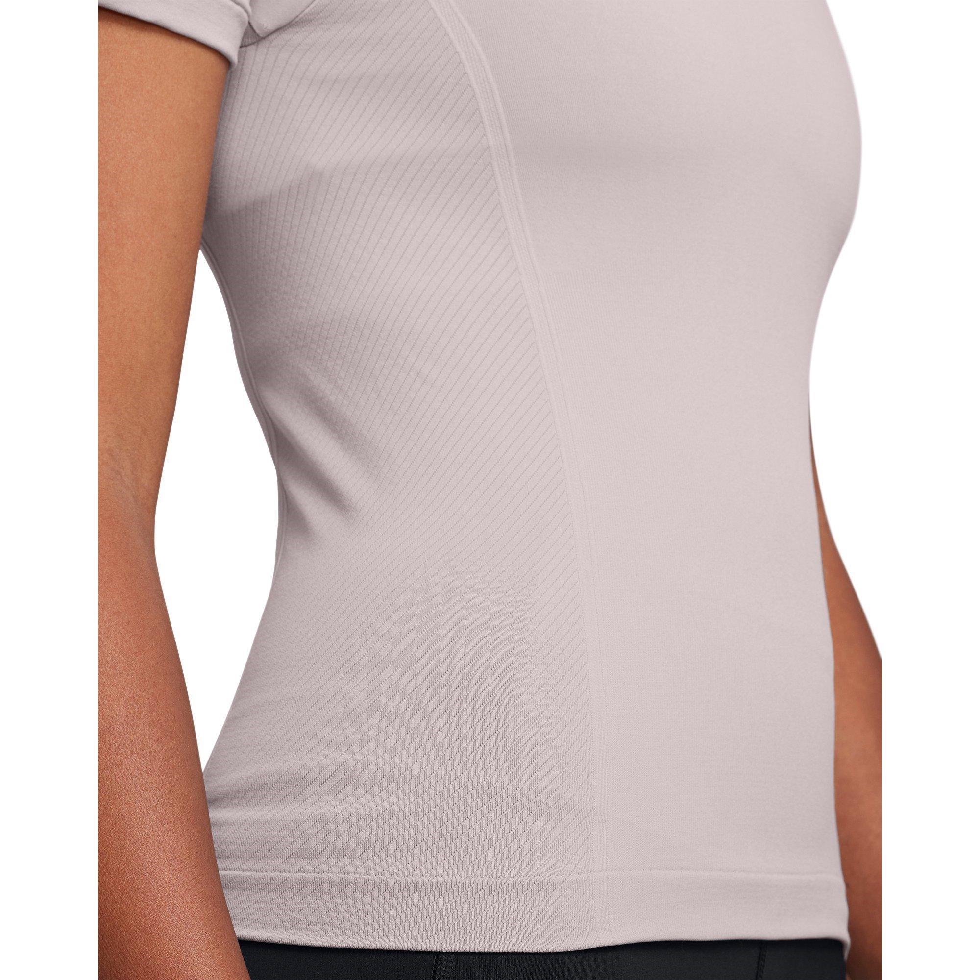 Tetra Gray/Wht - Under Armour - Women's Vanish Seamless Short-Sleeve Performance Gym Top - 4