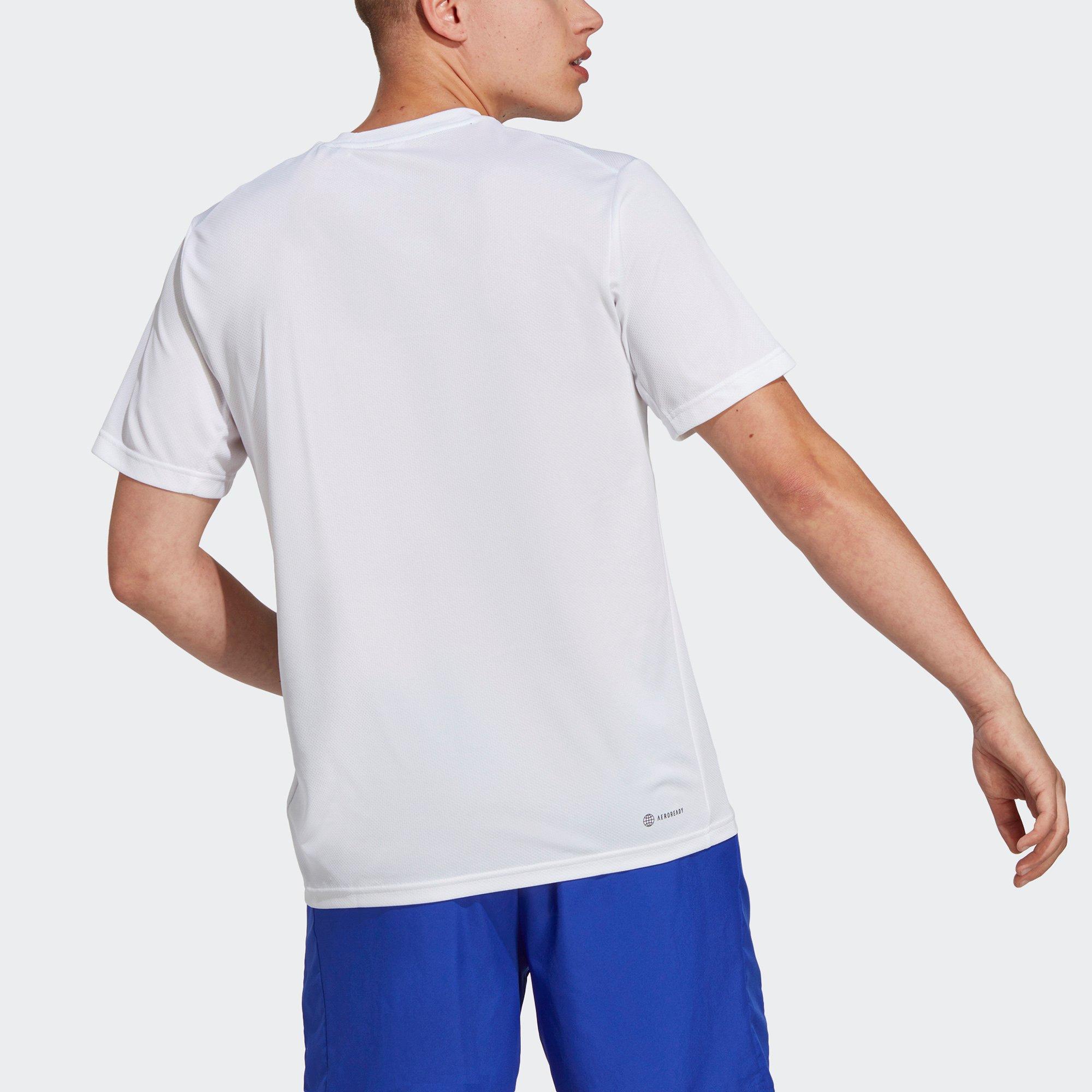 White/Black - adidas - Train Essentials Mens Performance T Shirt - 3