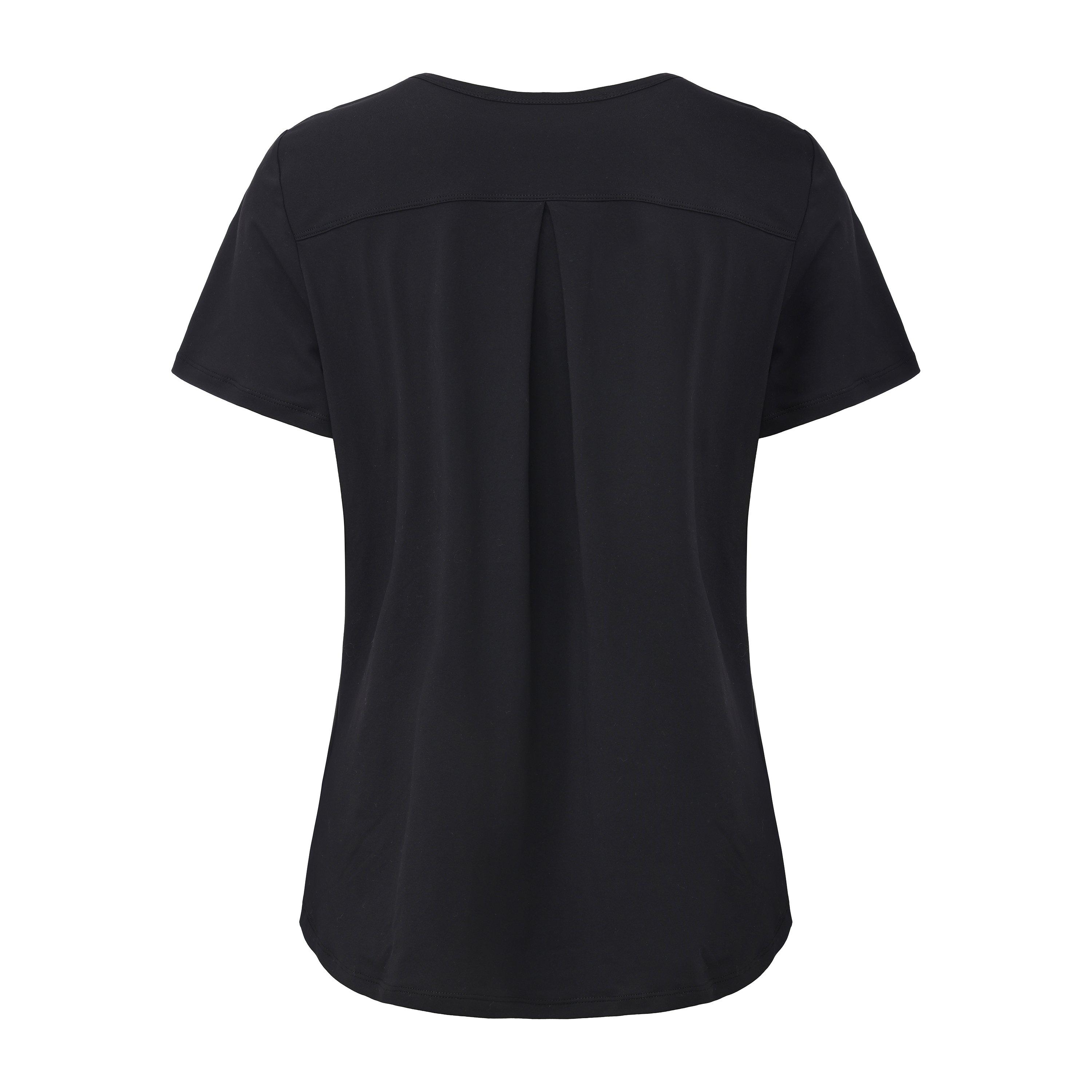 Black - LA Gear - LA Gear Essential Pleat-Back T-Shirt Womens - 3