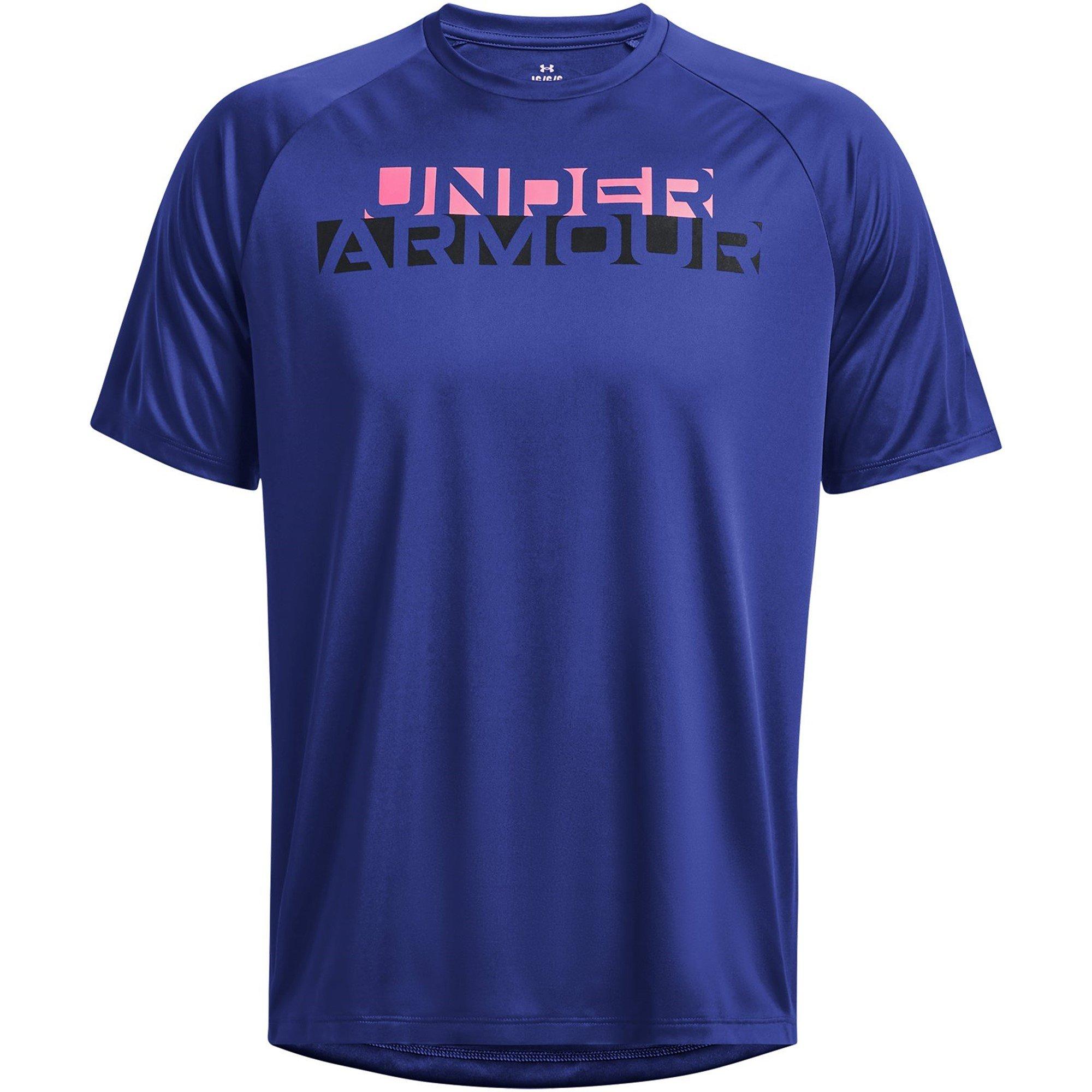 Royal/Black - Under Armour - Velocity 2.0 Wordmark Short Sleeve Men - 1