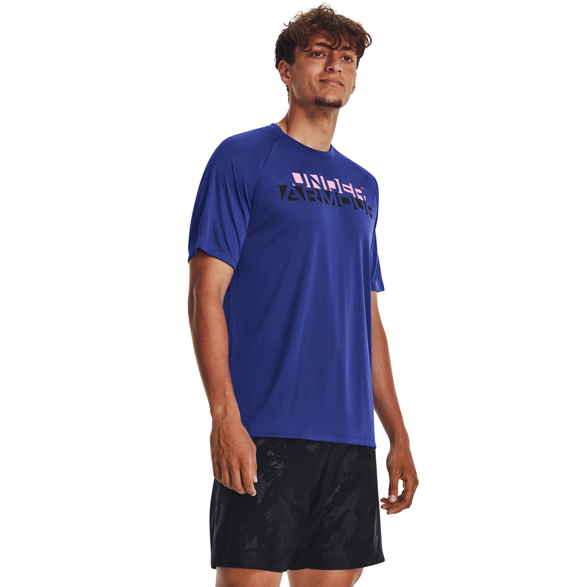 Royal/Black - Under Armour - Velocity 2.0 Wordmark Short Sleeve Men - 2