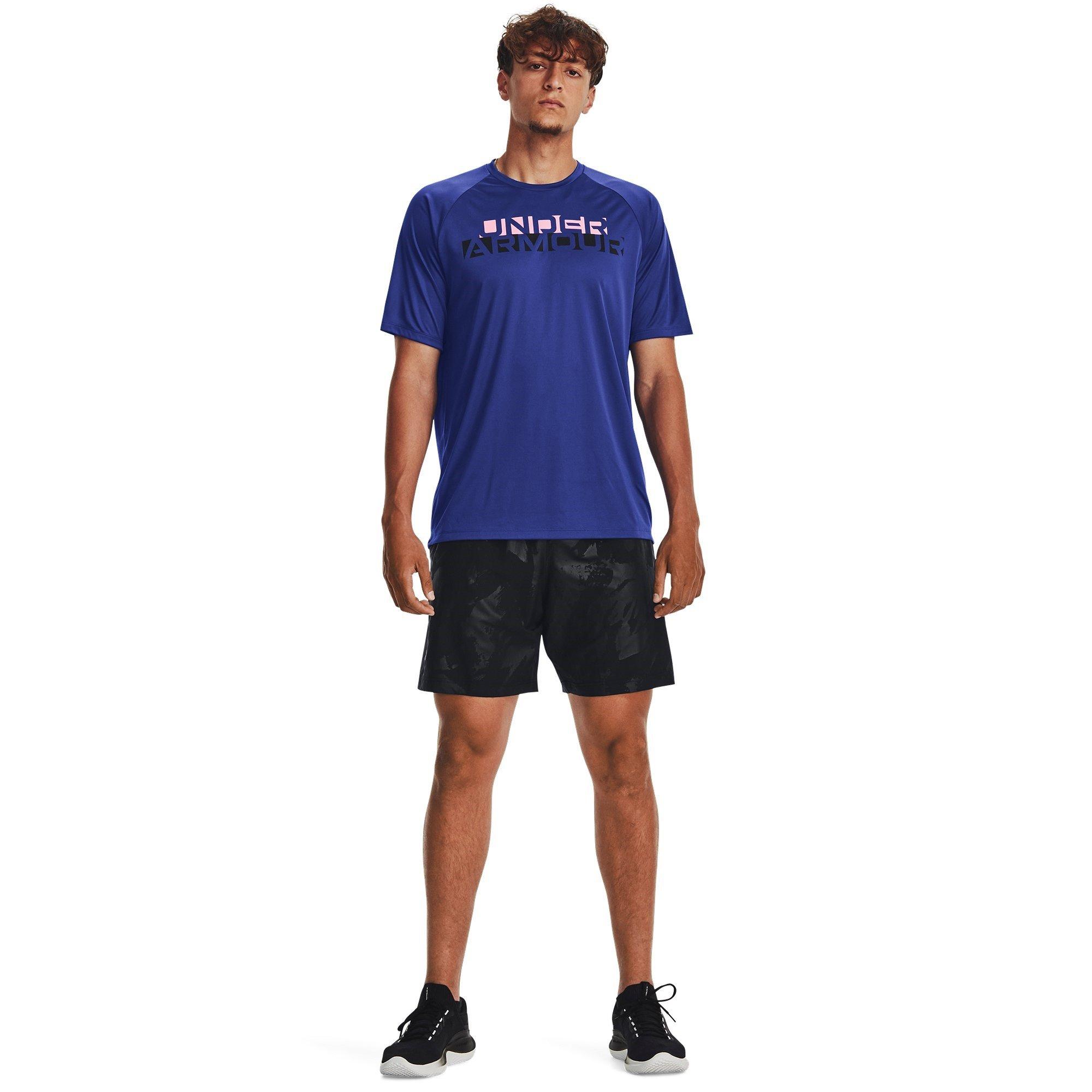 Royal/Black - Under Armour - Velocity 2.0 Wordmark Short Sleeve Men - 5