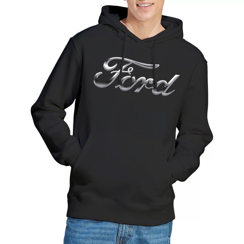 Black - Ford - Ford Chrome Ford Logo Hoodie Black - 1